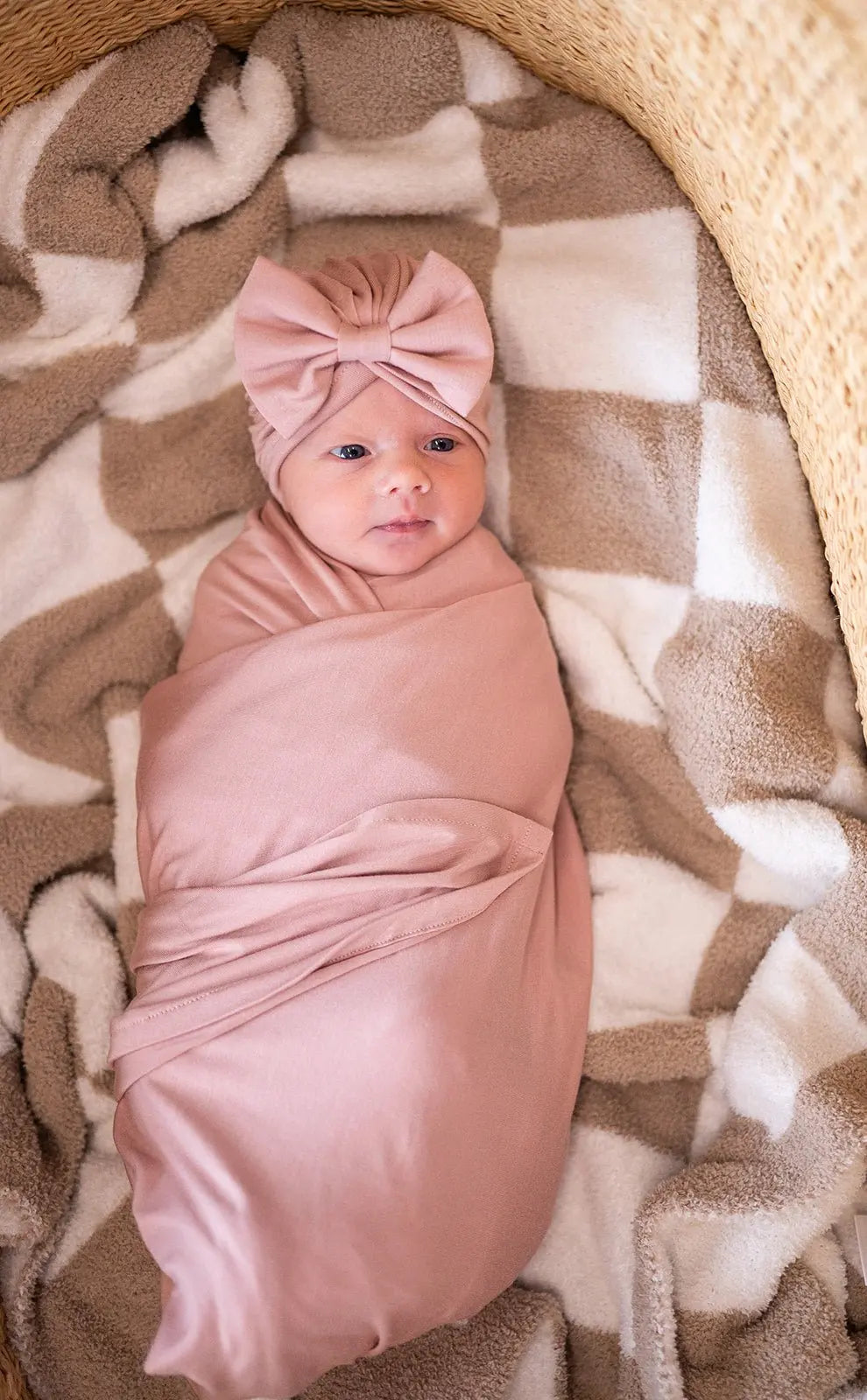 Bamboo Stretch Swaddle - Dusty Pink Harp Angel Boutique