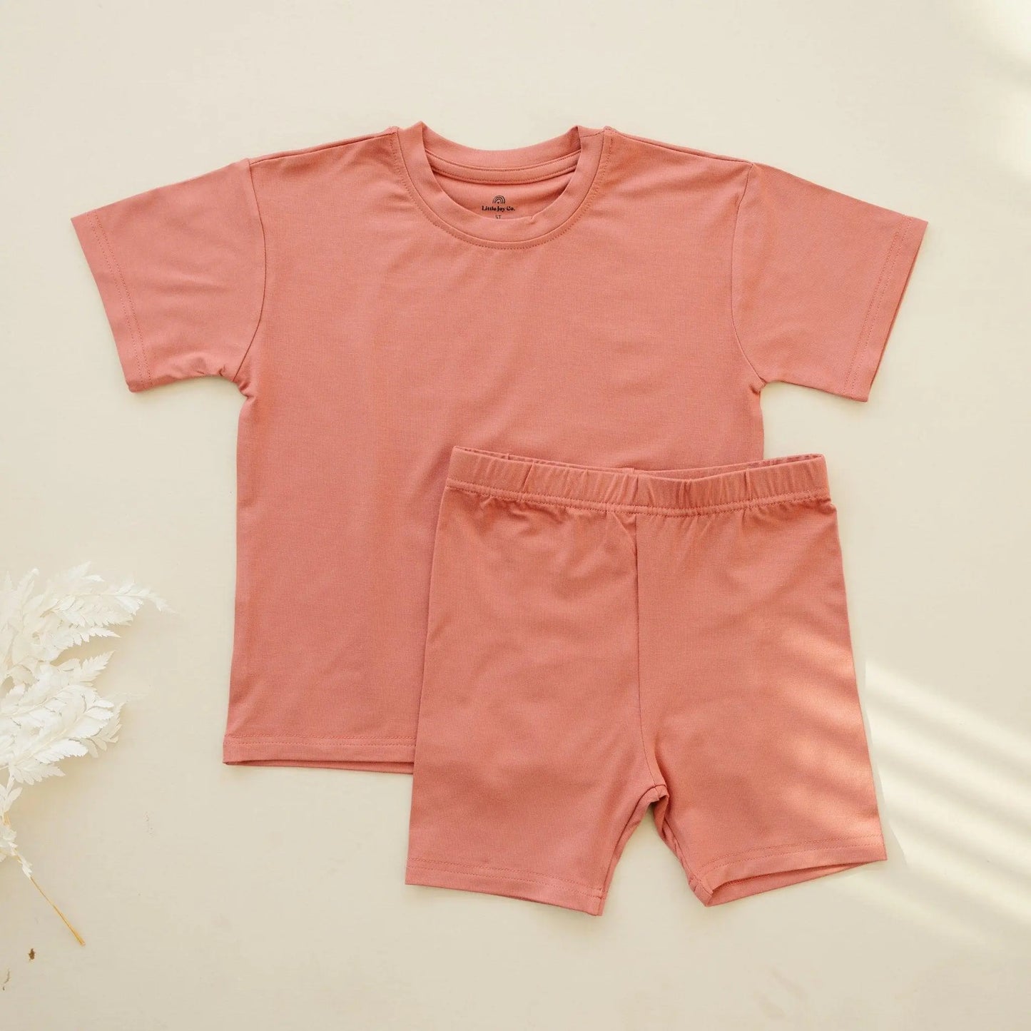 Little Joy Co. Bamboo Tee and Bike Shorts Set Sold Separates for Mix - Apparel & Accessories > Clothing > Baby & Toddler Clothing > Baby & Toddler Outfits