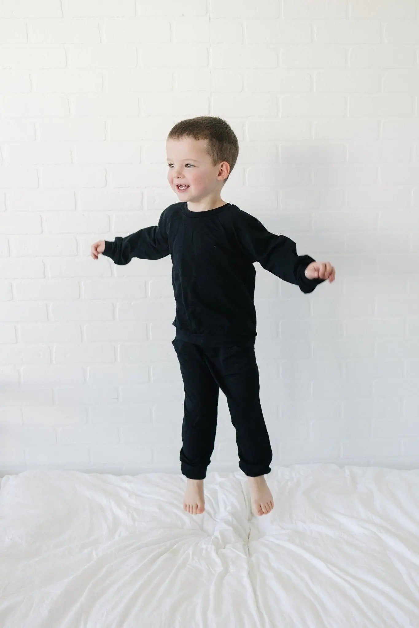 Little Joy Co. Lux Bamboo Terry Crewneck Sweatshirt With Stretch Comfort - Apparel & Accessories > Clothing > Baby & Toddler Clothing > Baby & Toddler Tops > Sweatshirts
