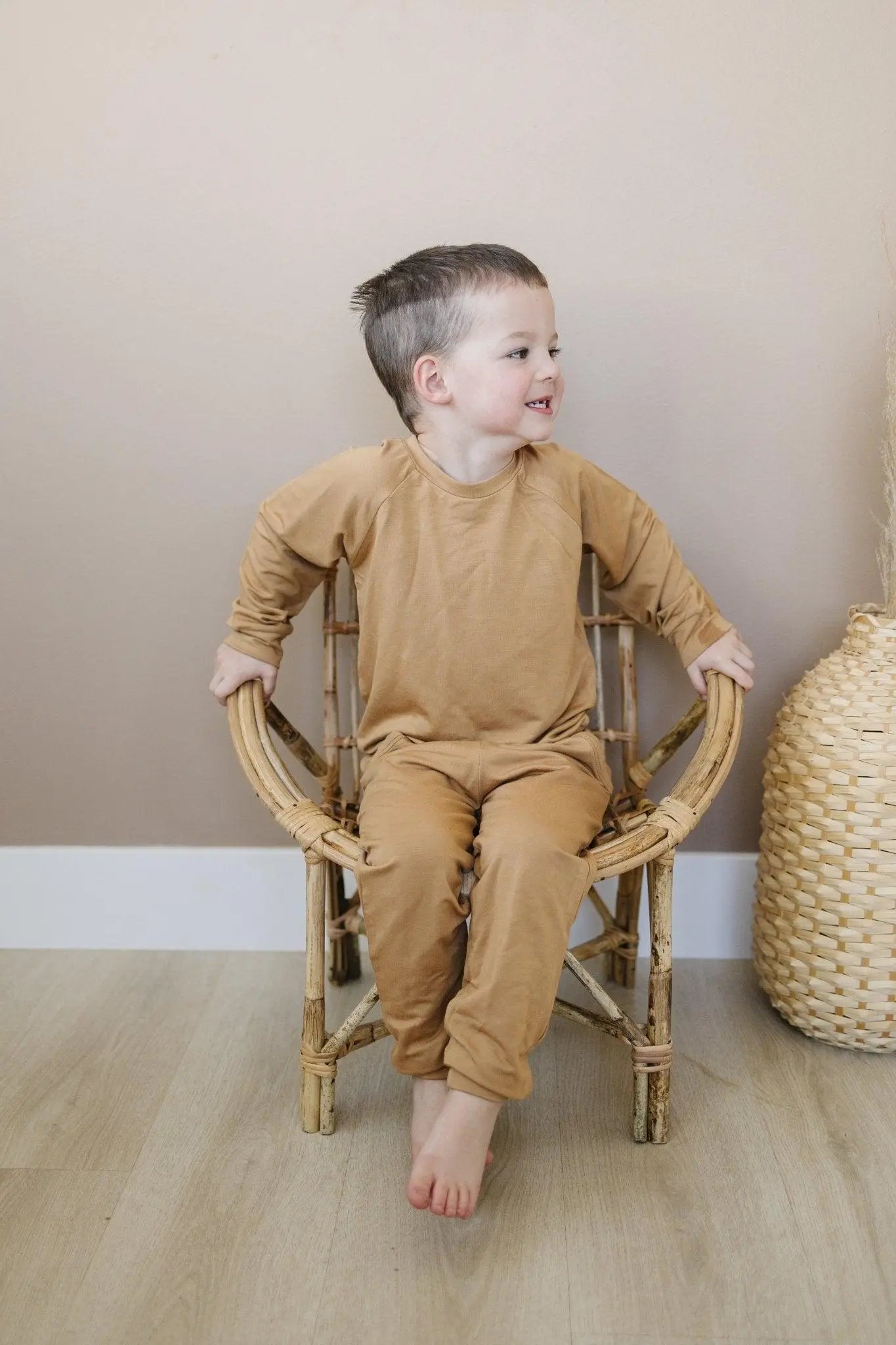 Little Joy Co. Lux Bamboo Terry Crewneck Sweatshirt With Stretch Comfort - Apparel & Accessories > Clothing > Baby & Toddler Clothing > Baby & Toddler Tops > Sweatshirts