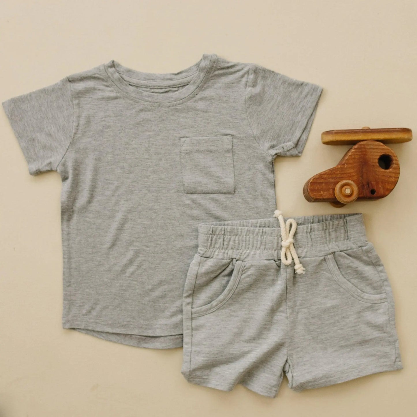 Little Joy Co. Bamboo Terry Drawstring Shorts for All Day Comfort Fit - Apparel & Accessories > Clothing > Baby & Toddler Clothing > Baby & Toddler Bottoms