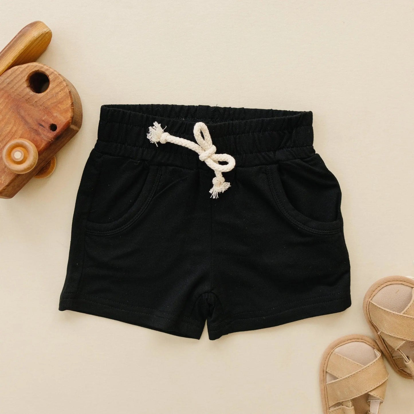 Little Joy Co. Bamboo Terry Drawstring Shorts for All Day Comfort Fit - Apparel & Accessories > Clothing > Baby & Toddler Clothing > Baby & Toddler Bottoms