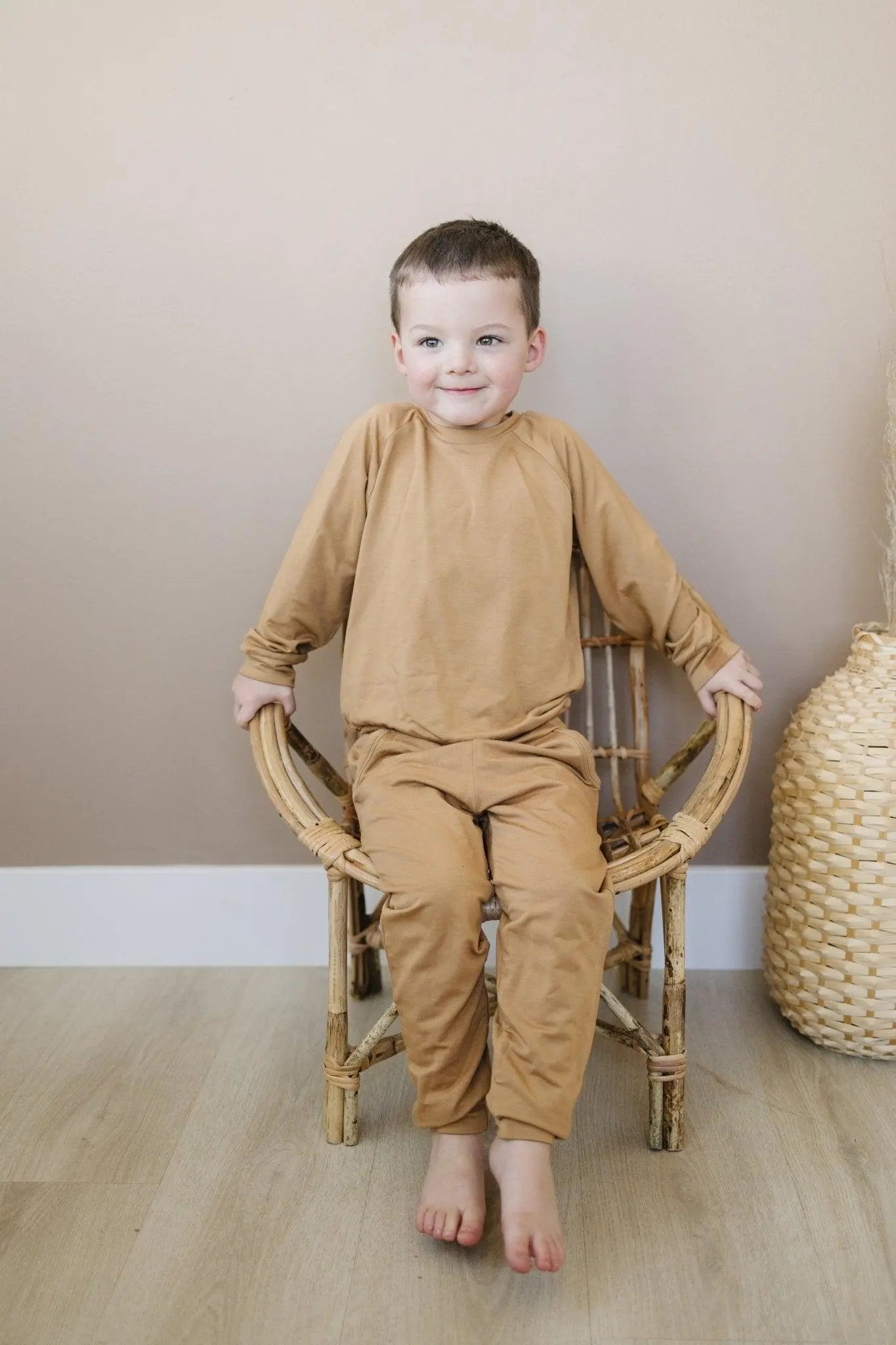 Little Joy Co. Bamboo Terry Joggers Soft Stretch 260gsm Bamboo Viscose - Apparel & Accessories > Clothing > Baby & Toddler Clothing > Baby & Toddler Bottoms > Sweatpants