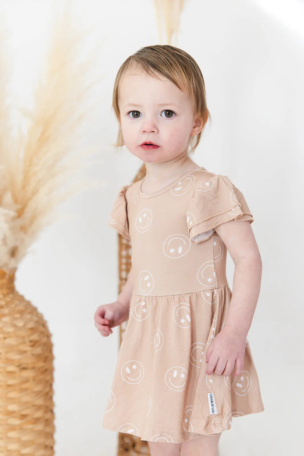 Bamboo Twirl Dress For Girls With Bodysuit Underlay Charlie Lou Baby Everetts Place: Online Boutique