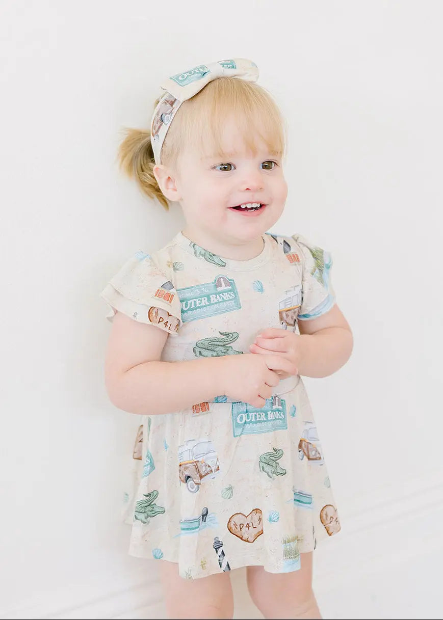 Bamboo Twirl Dress for Girls Outer Banks Collection Charlie Lou Baby Everetts Place: Online Boutique