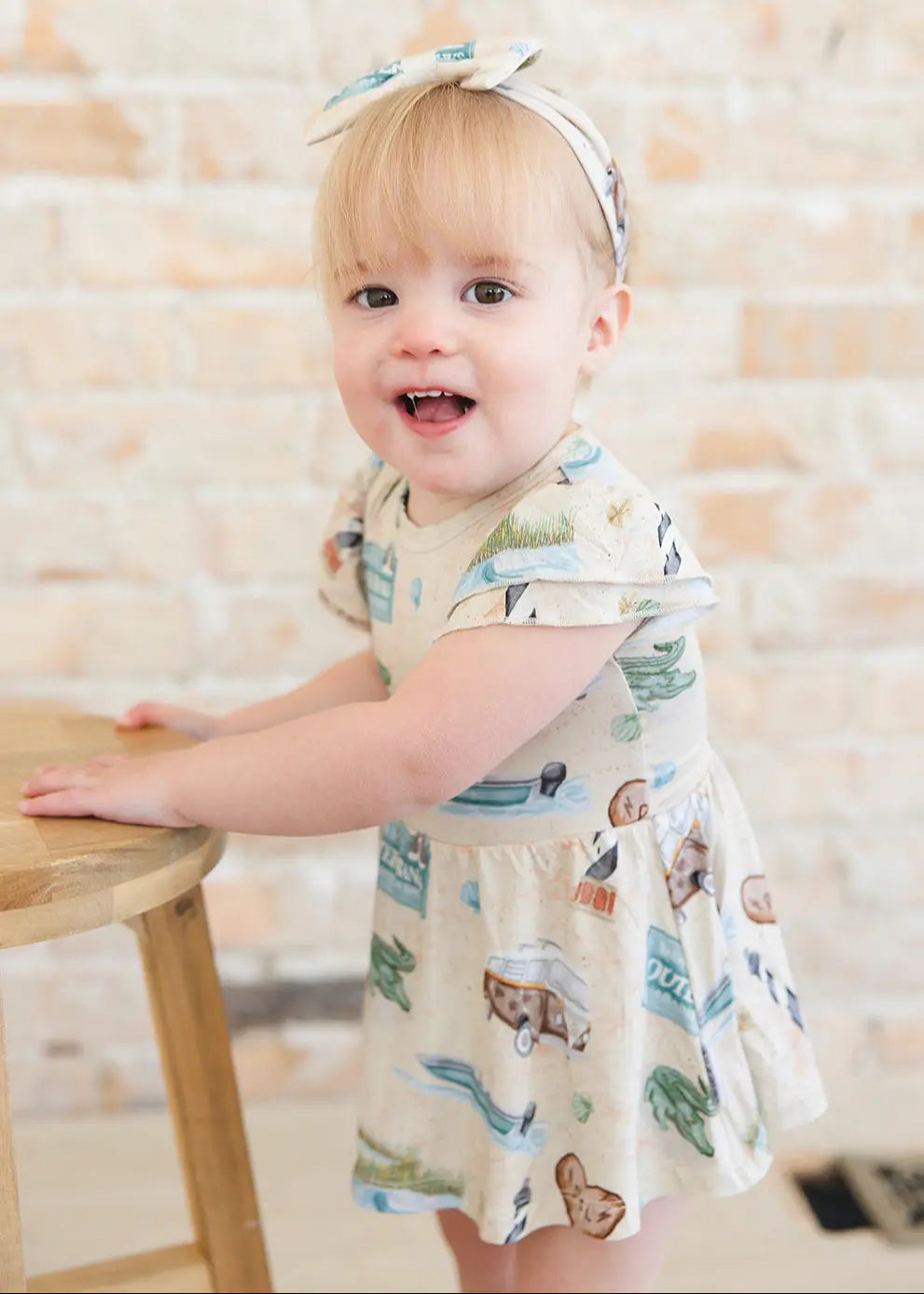 Bamboo Twirl Dress for Girls Outer Banks Collection Charlie Lou Baby Everetts Place: Online Boutique