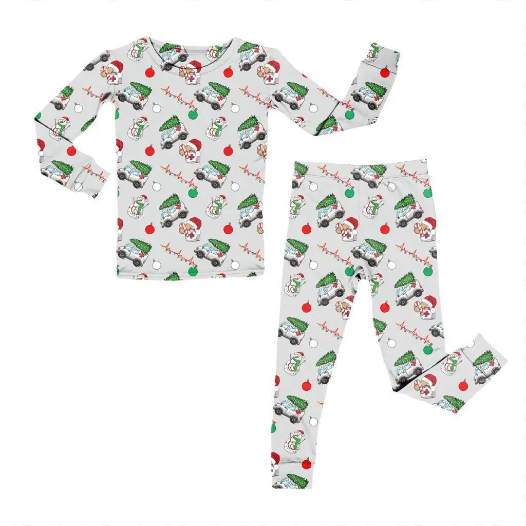 Miller & Co. Bamboo Two Piece Pajama Set, Christmas EMS - Everetts Place Boutique -