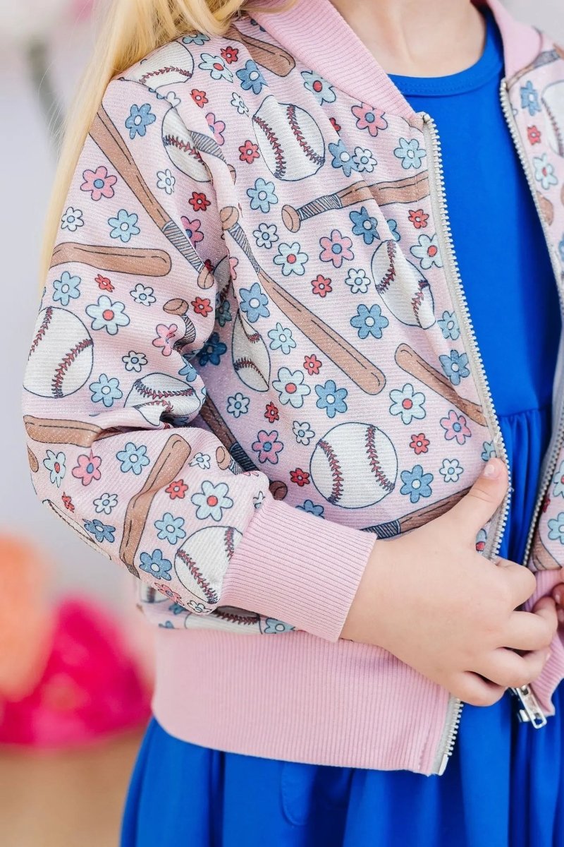 Mila & Rose ® Batter Up Shimmer Satin Jacket Mila Rose Collection - Everetts Place Boutique -