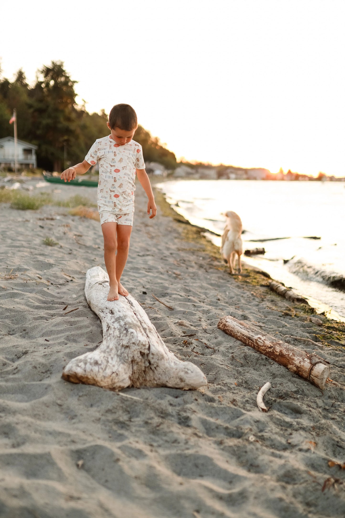 Beach Pawty 2pc Bamboo Pajamas Little Joy Co. Everetts Place: Online Boutique