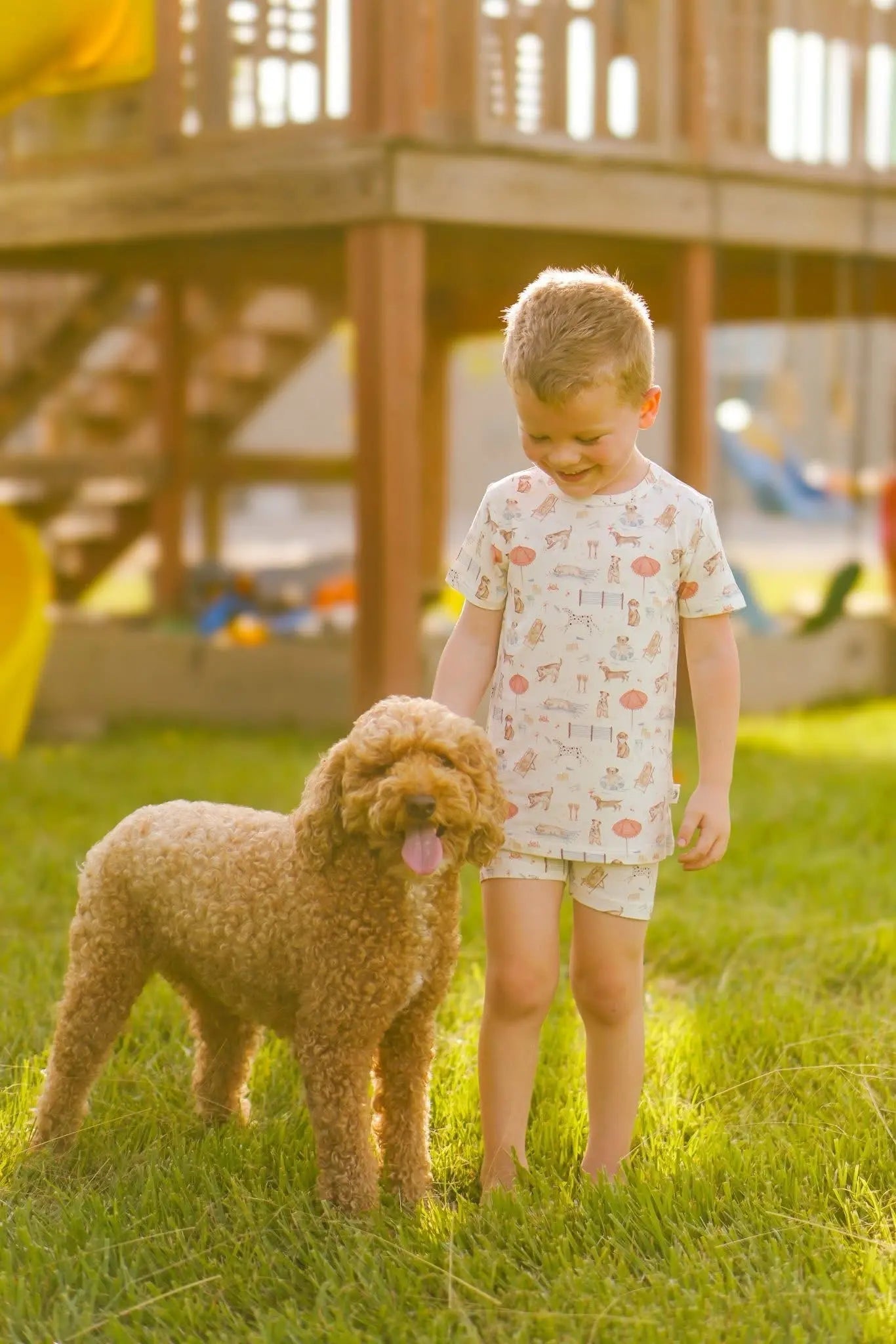 Beach Pawty 2pc Bamboo Pajamas Little Joy Co. Everetts Place: Online Boutique