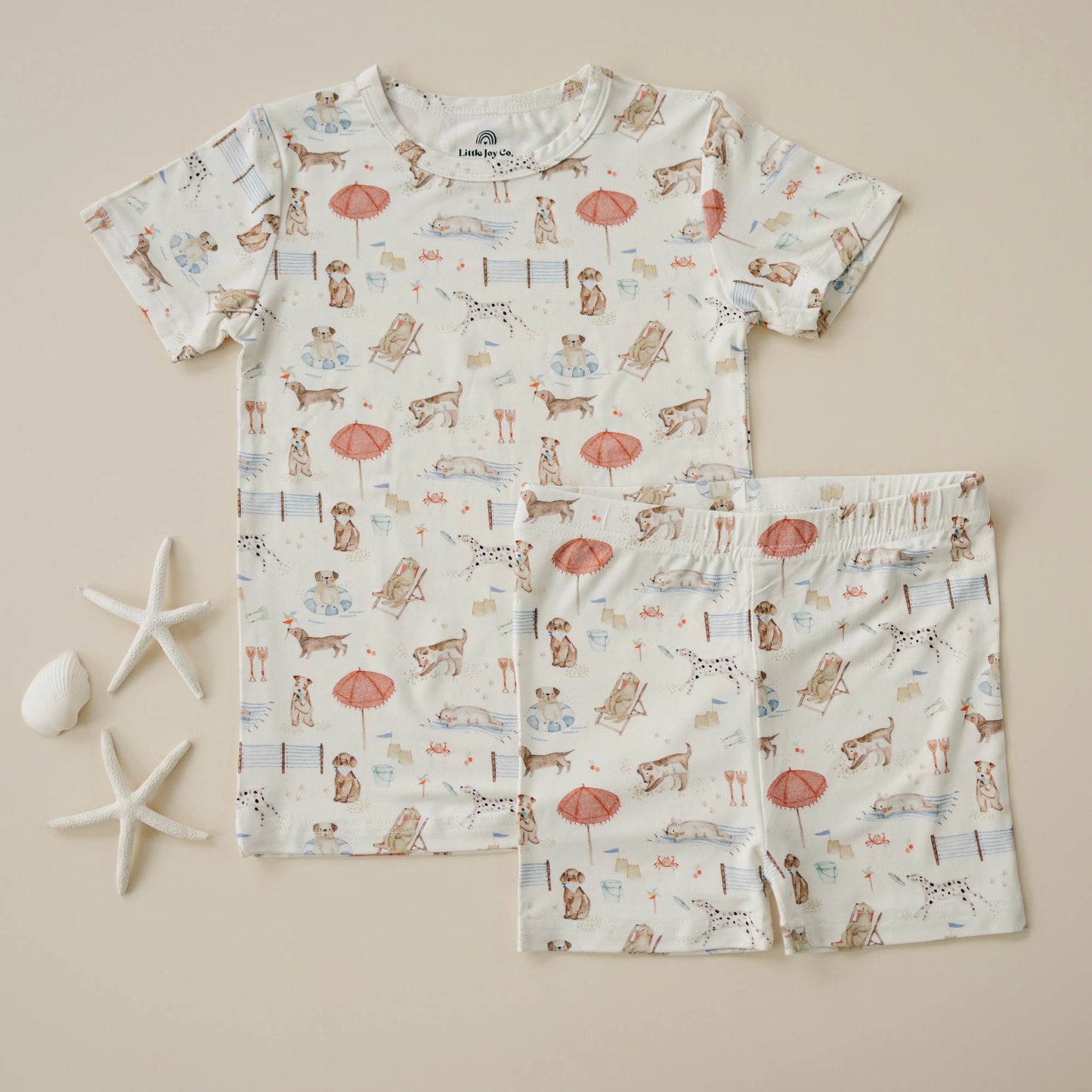Beach Pawty 2pc Bamboo Pajamas Little Joy Co. Everetts Place: Online Boutique