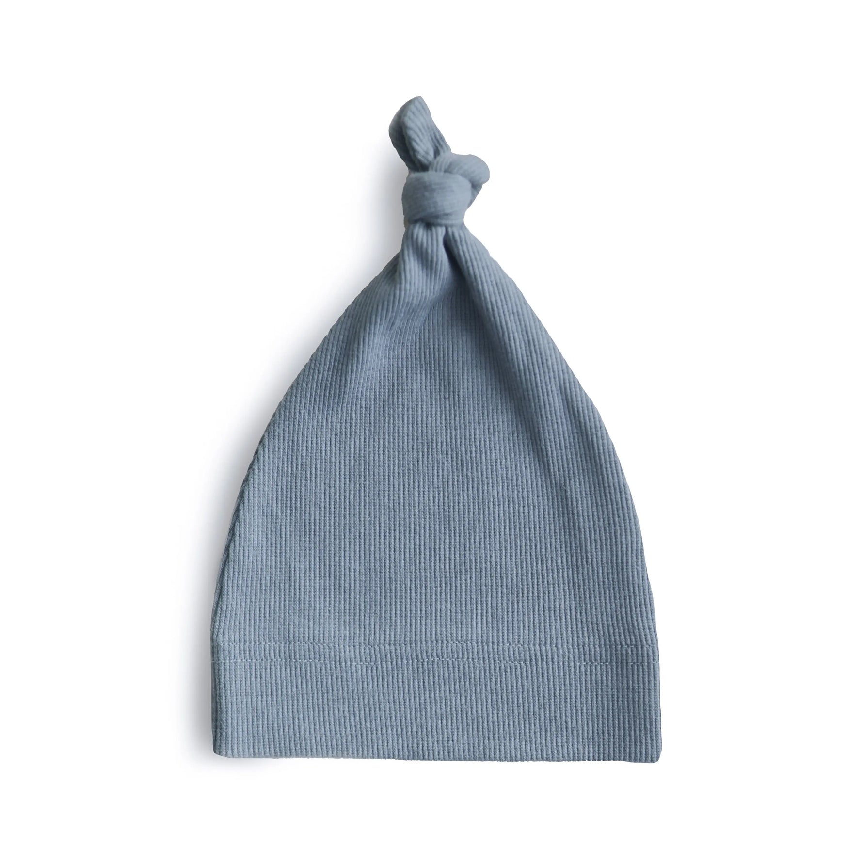 Mushie Ribbed Organic Cotton Baby Beanie for Newborns 0-3 Months with Top Knot Design - Apparel & Accessories > Clothing > Baby & Toddler Clothing > Baby & Toddler Outfits Baby Clothes