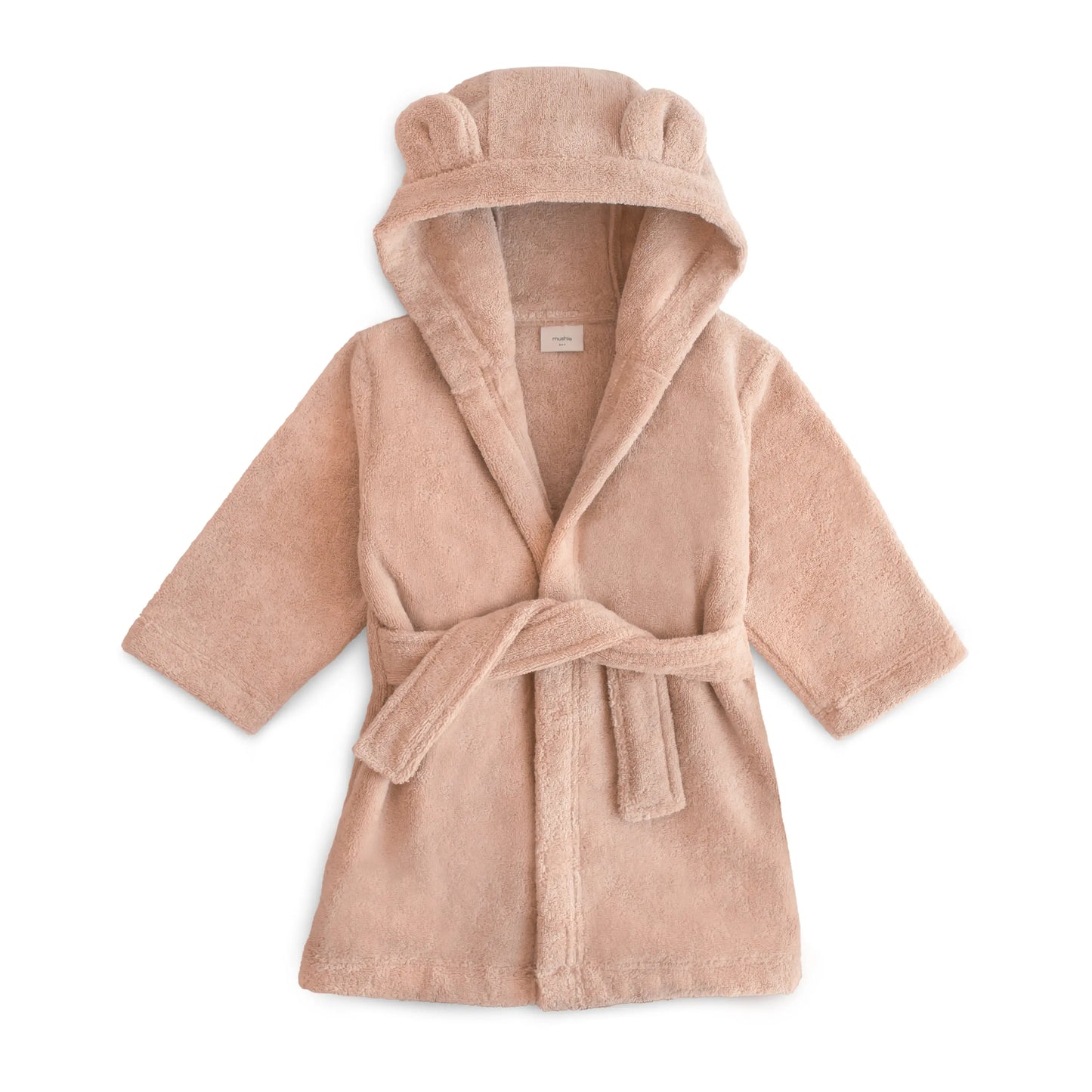 Organic Cotton Bear Robe for Kids with Cute Hood and Ears Mushie