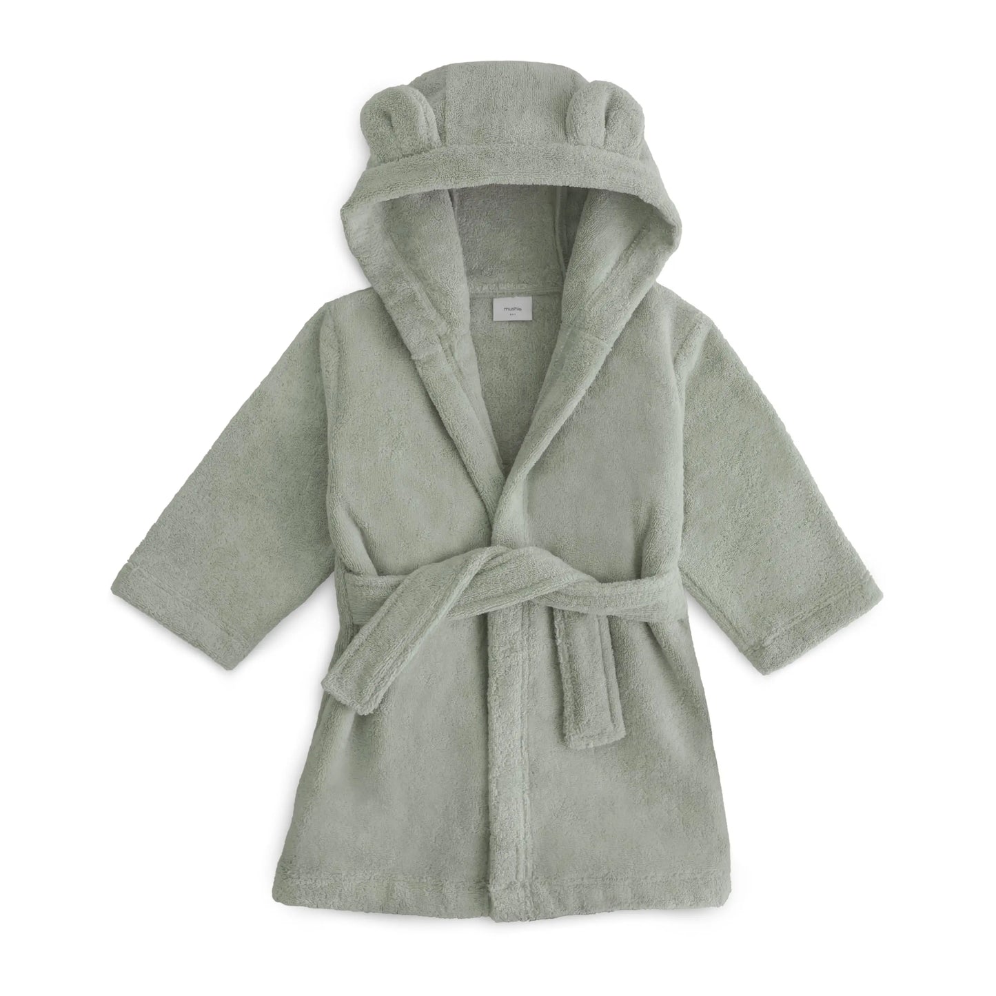 Organic Cotton Bear Robe for Kids with Cute Hood and Ears Mushie