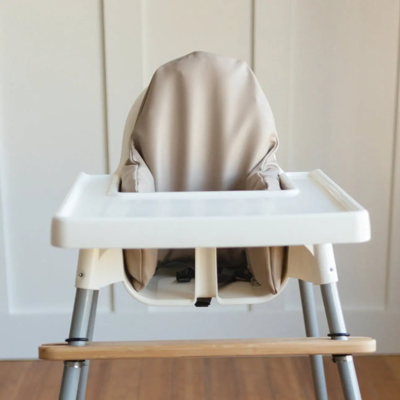Little Joy Co. Beige Vegan Leather Cushion Cover Ikea Antilop Highchair - Furniture > Baby & Toddler Furniture > High Chair & Booster Seat Accessories