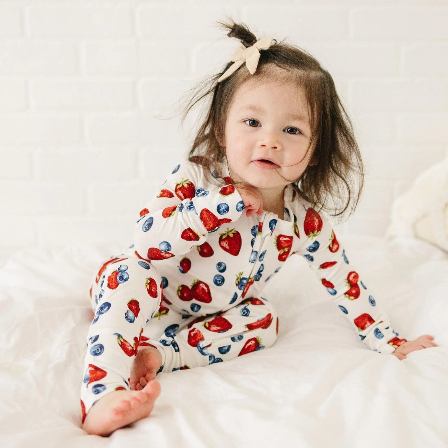 Little Joy Co. Berry Sweet Bamboo Zippy Romper For Babies Soft Comfort - Apparel & Accessories > Clothing > Baby & Toddler Clothing > Baby One-Pieces