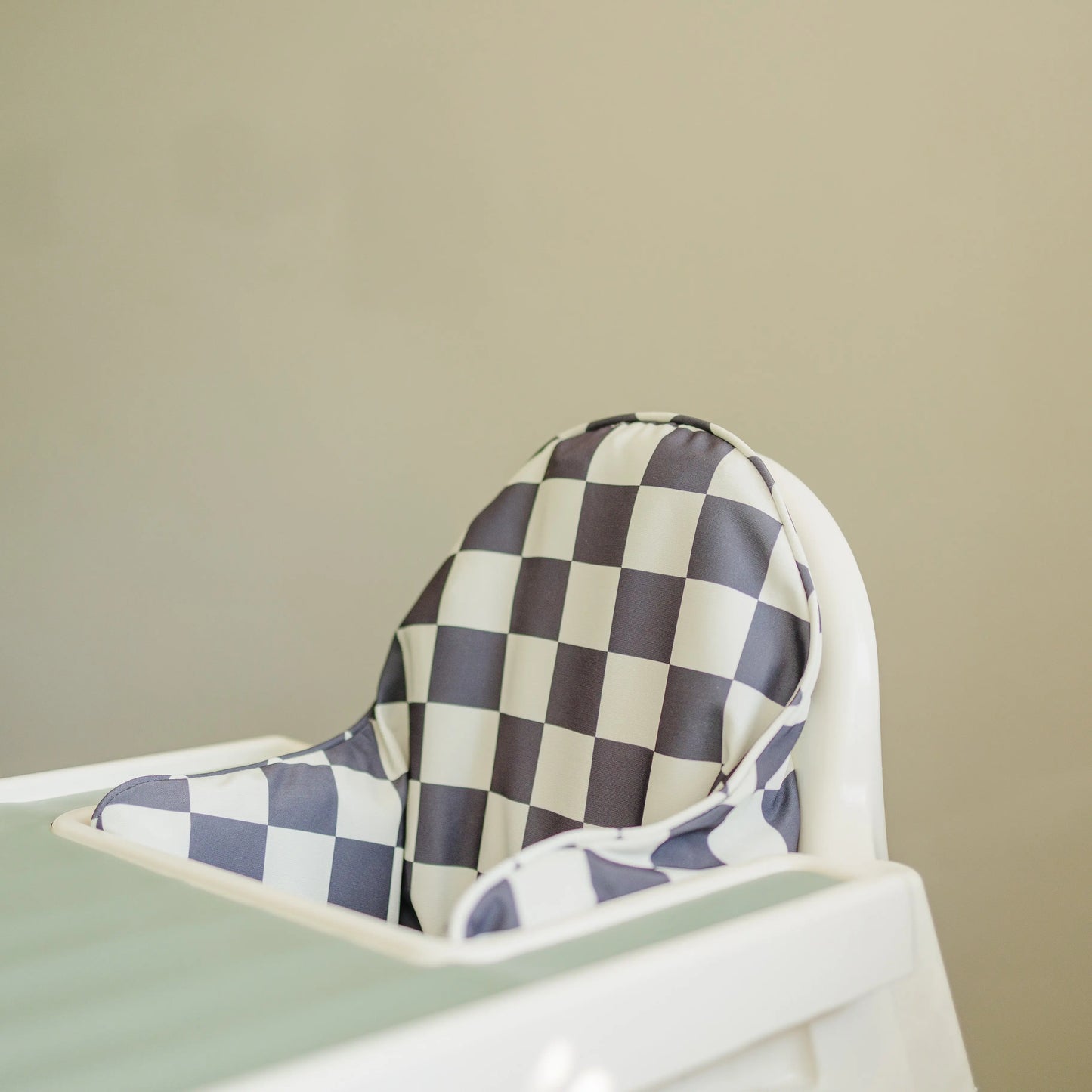 Little Joy Co. Black Checker Cushion Cover For IKEA Antilop Highchair - Furniture > Baby & Toddler Furniture > High Chair & Booster Seat Accessories