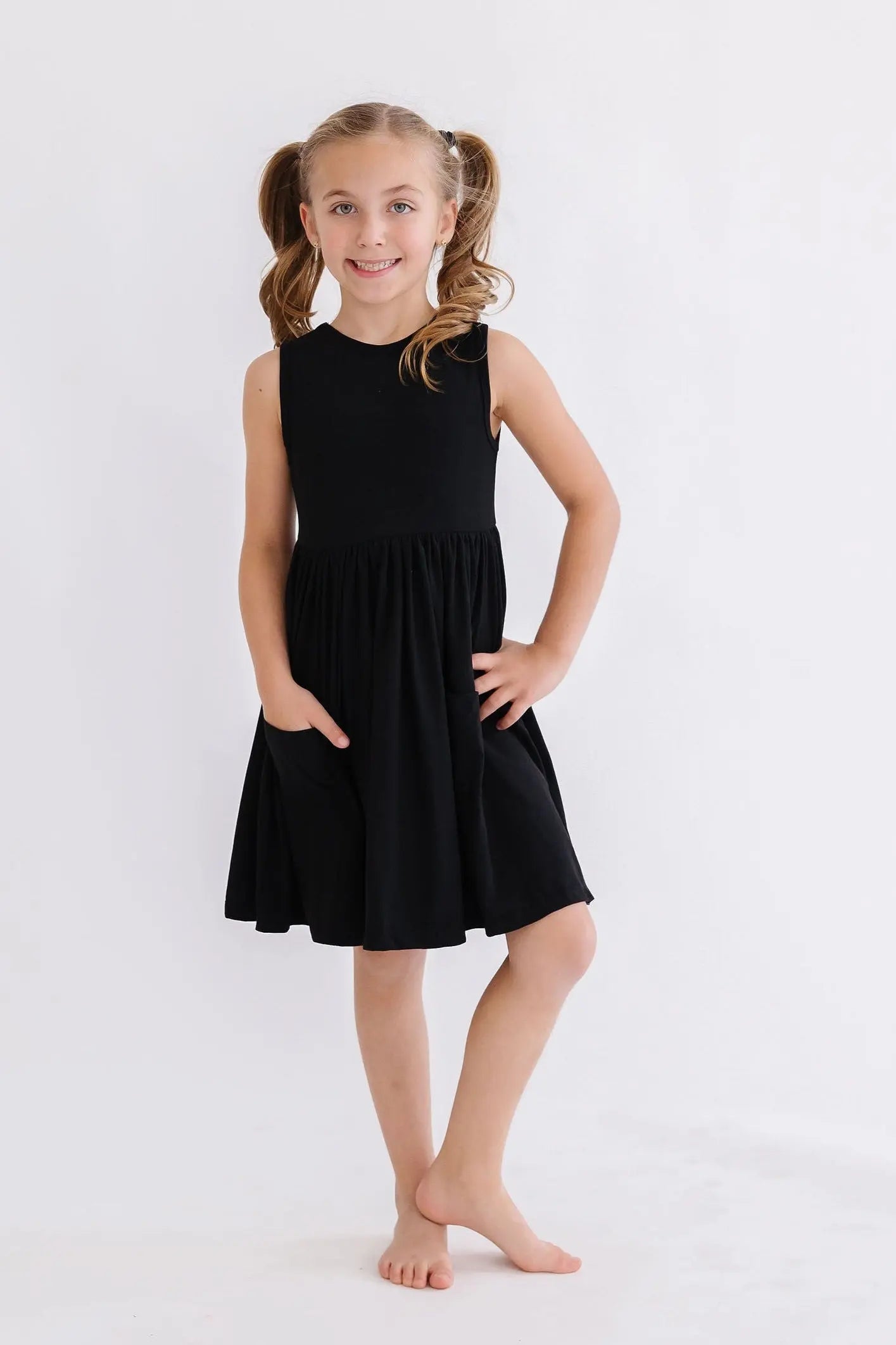 Black Tank Pocket Twirl Dress for Toddlers Mila and Rose Mila & Rose ® Everetts Place: Online Boutique