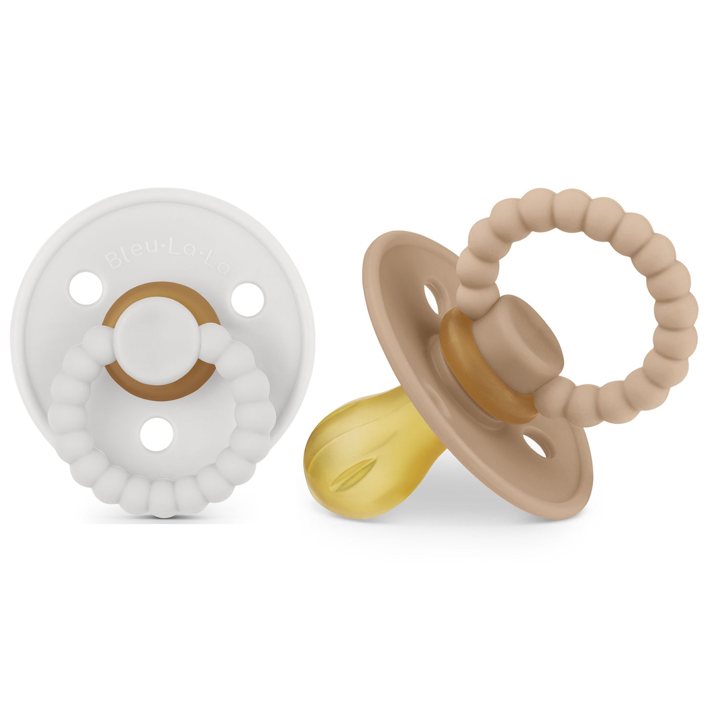 Luladream Pacifier and Clip Sets with Teething Handle for Comfort and Safety Bleu La La