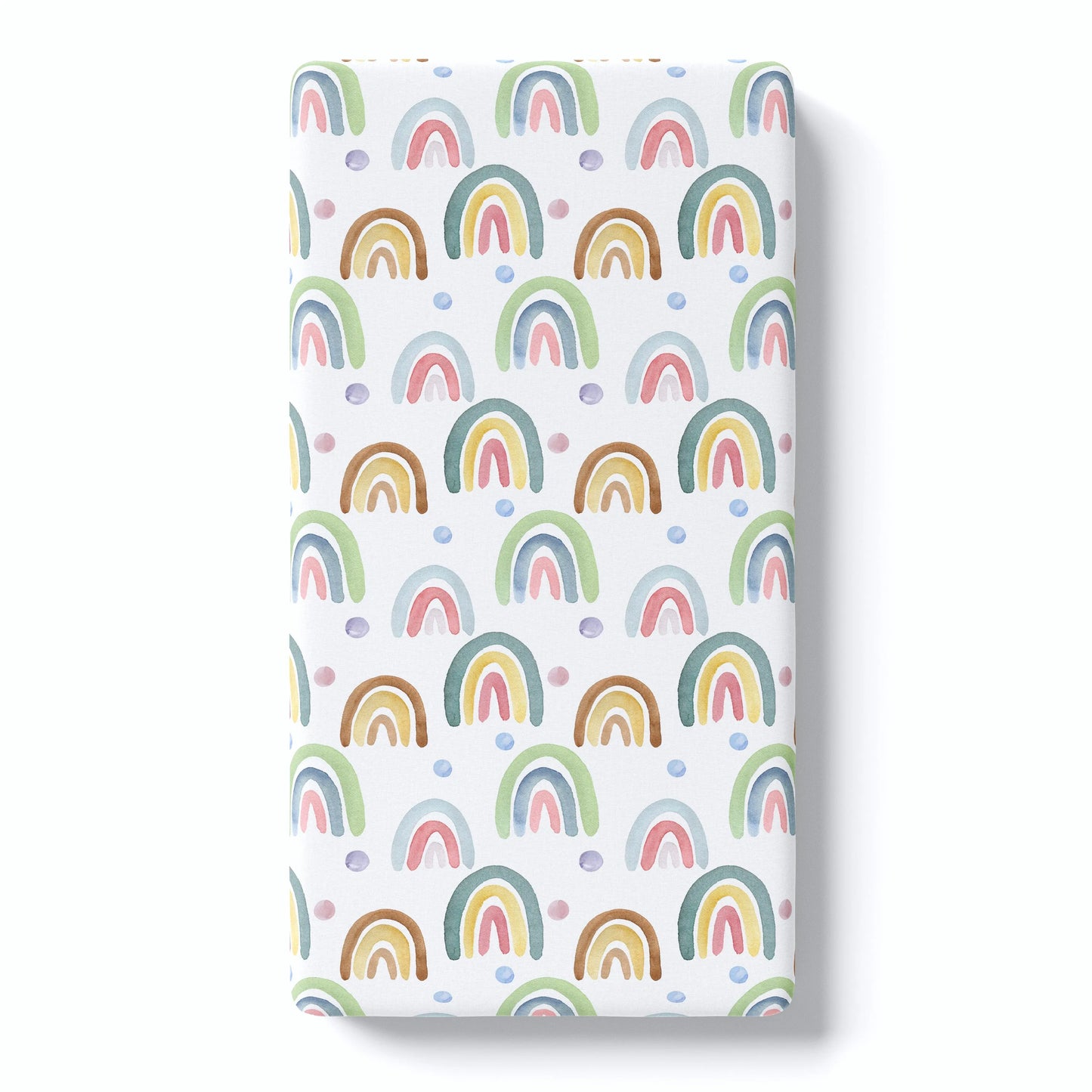 Fitted Crib Sheet - Blue Rainbow Honey Lemonade