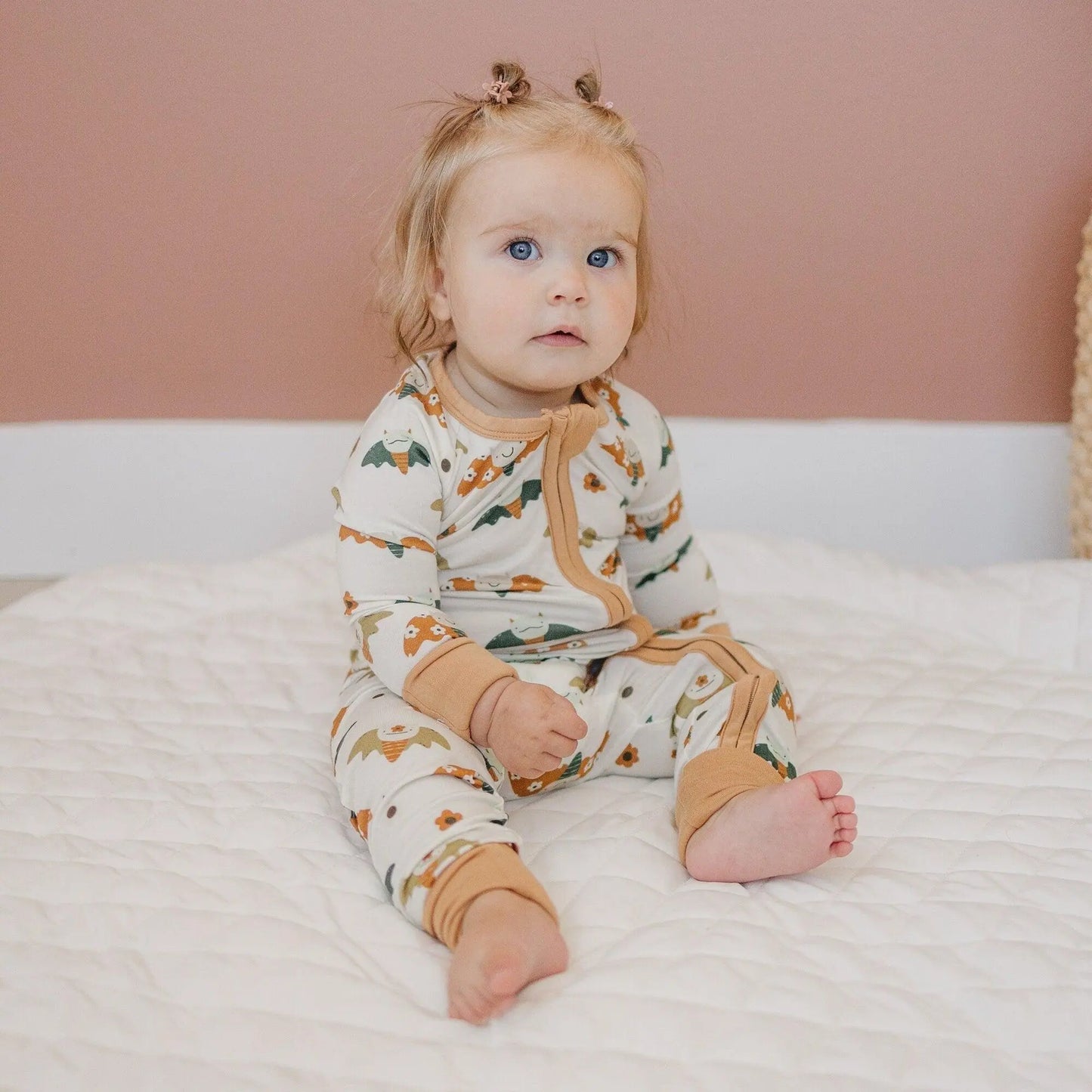 Little Joy Co. Boho Bats Bamboo Zippy Romper Soft Stretch For Babies - Apparel & Accessories > Clothing > Baby & Toddler Clothing > Baby & Toddler Sleepwear