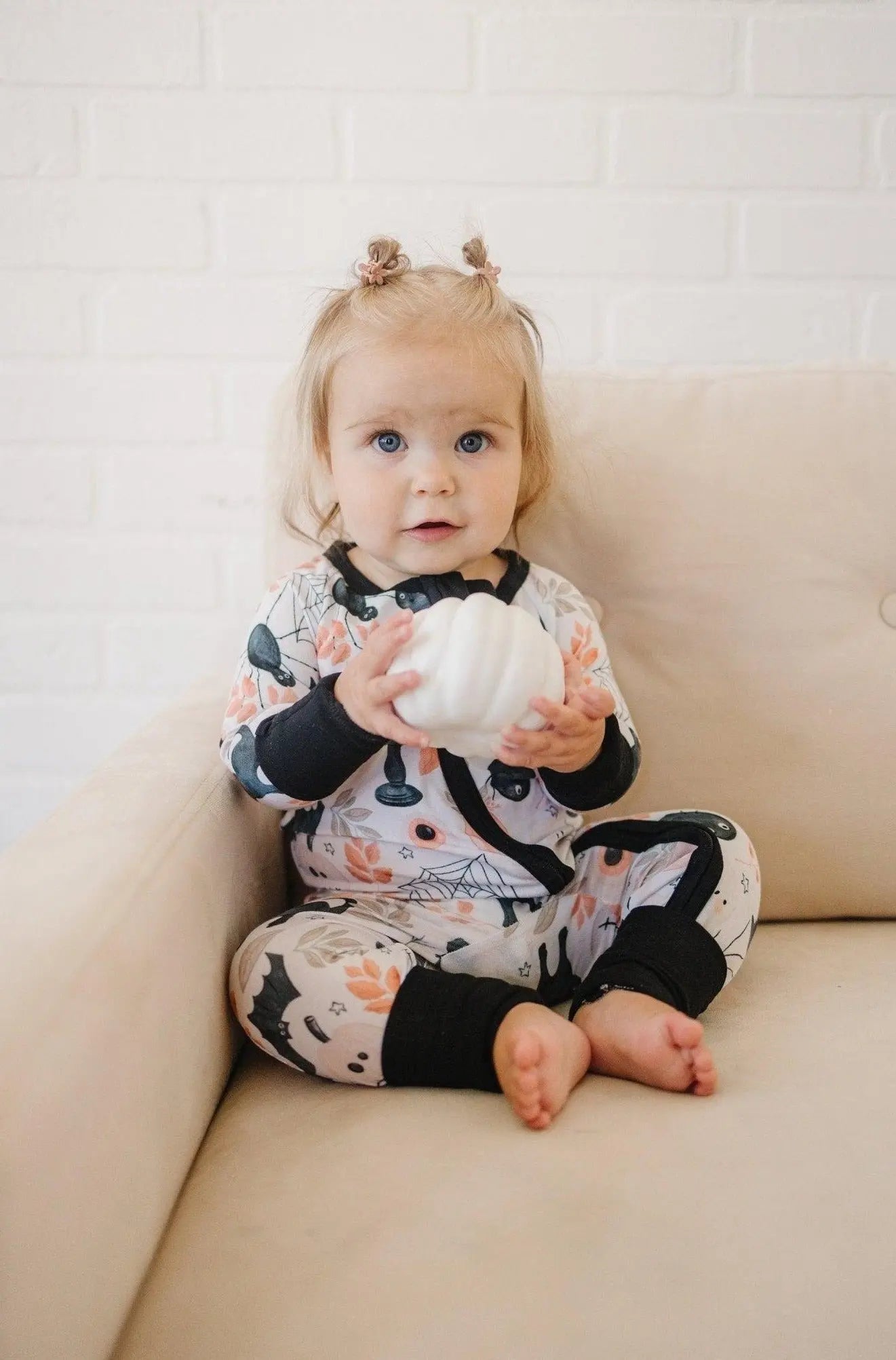 Little Joy Co. Boo Bash Bamboo Zippy Romper Pajamas For Newborn 0 3 Months - Apparel & Accessories > Clothing > Baby & Toddler Clothing > Baby & Toddler Outfits