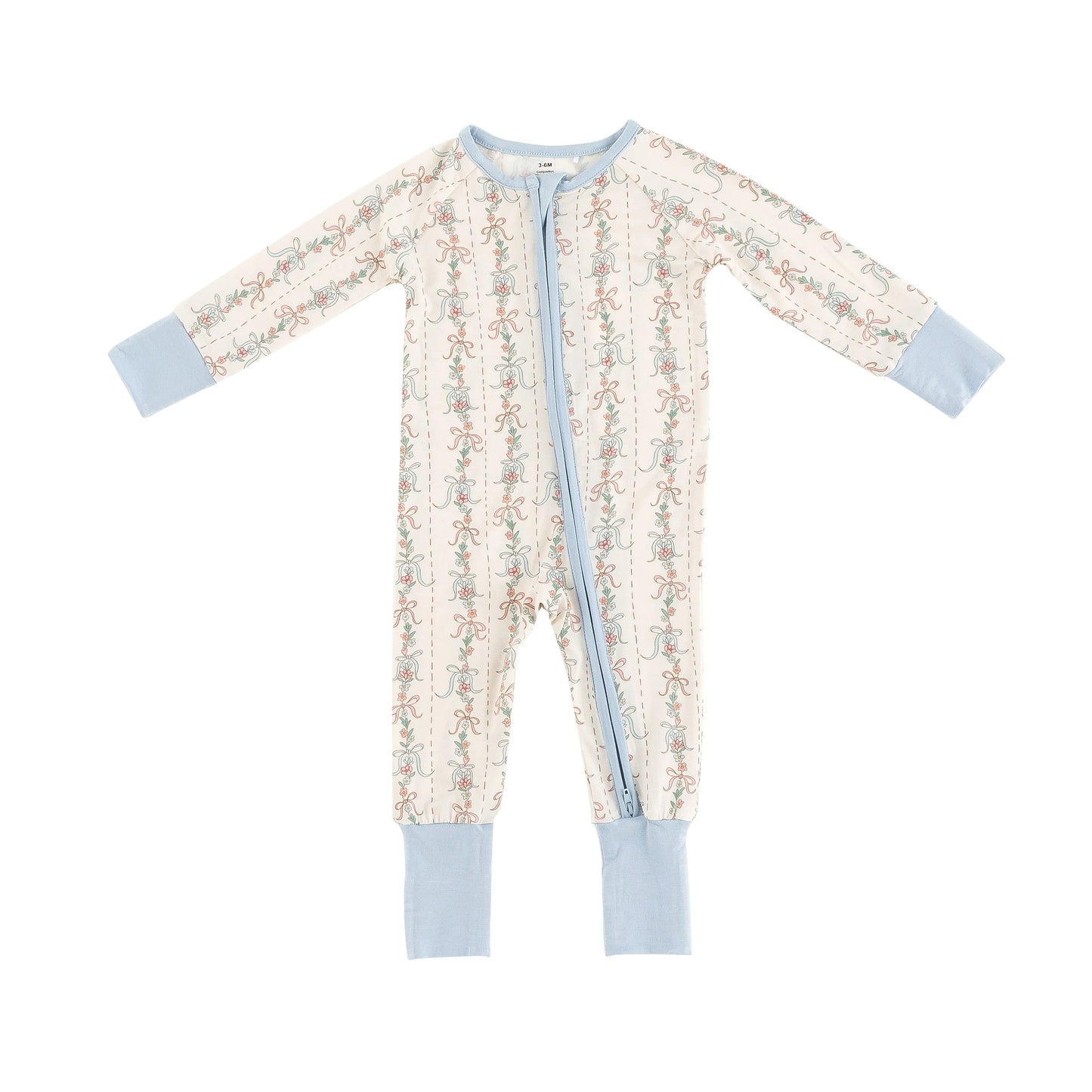 Bow Blossom Convertible Zip Footies For Babies Dreamlet Dreamlet Everetts Place: Online Boutique