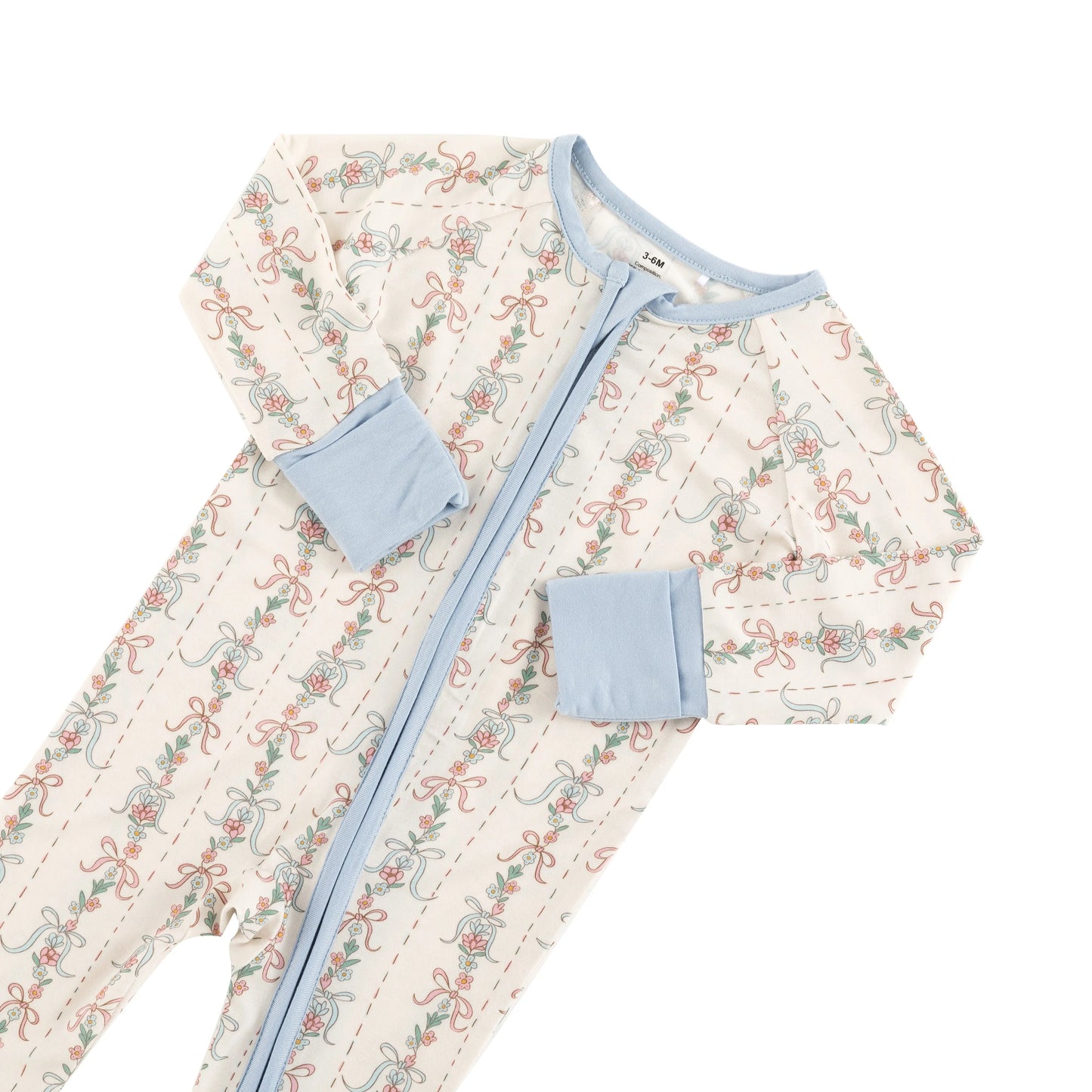 Bow Blossom Convertible Zip Footies For Babies Dreamlet Dreamlet Everetts Place: Online Boutique