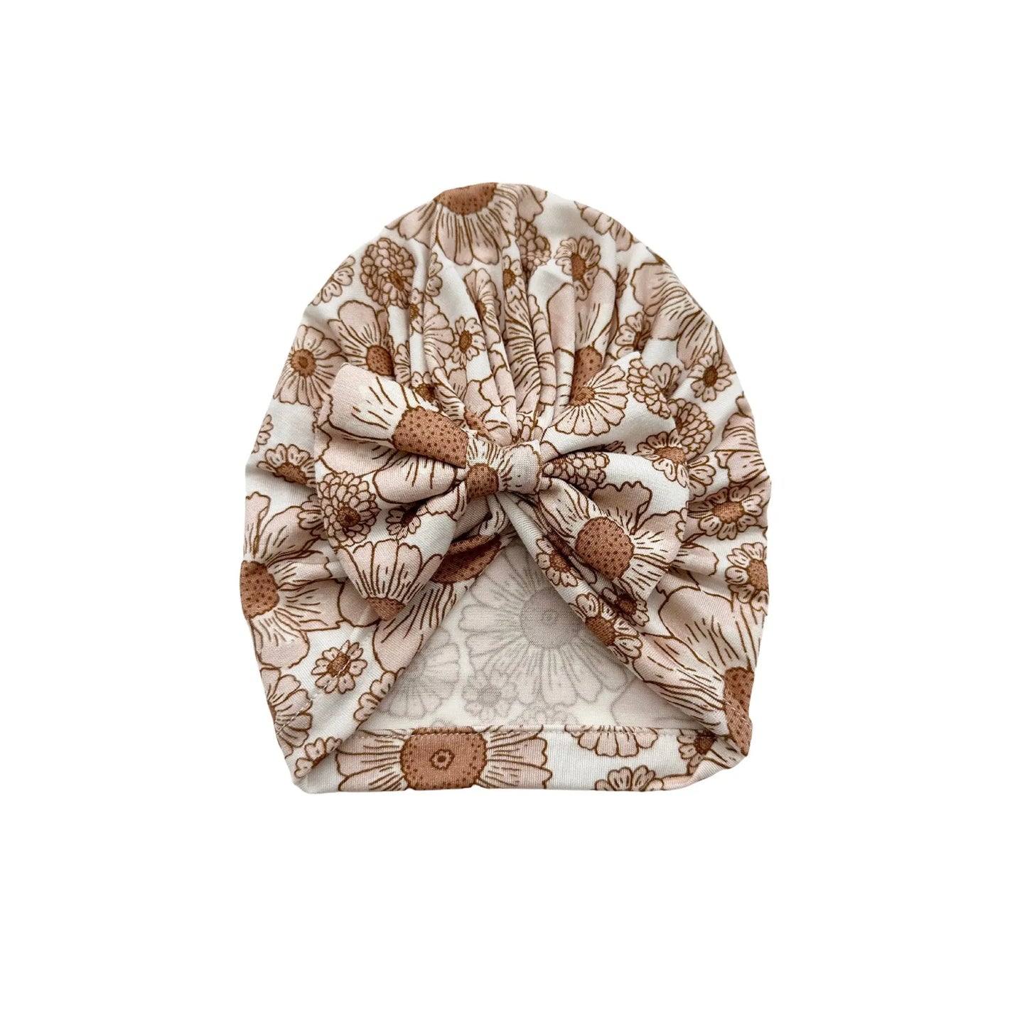 Bow Turban Hat - Flower Garden Harp Angel Boutique