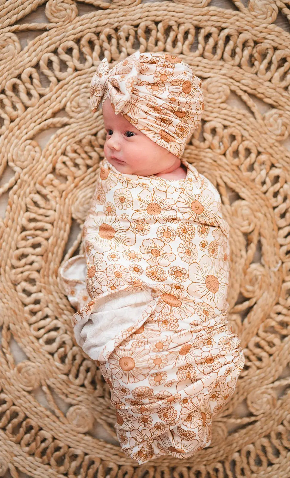 Bow Turban Hat - Flower Garden Harp Angel Boutique