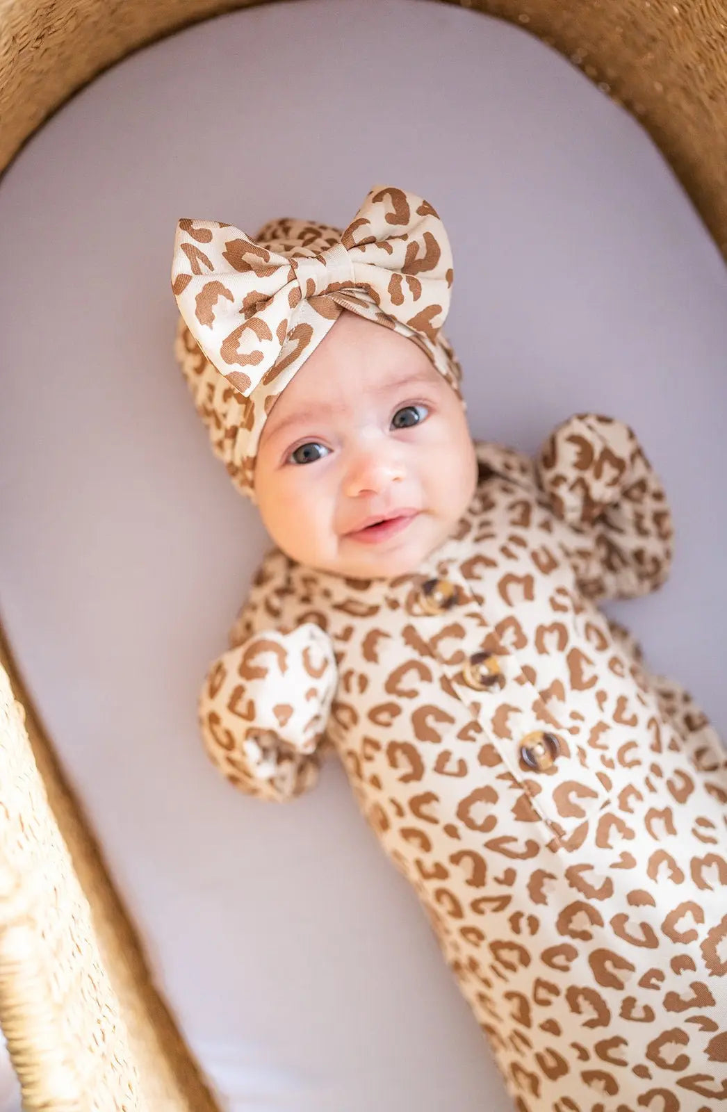 Bow Turban Hat - Leopard Harp Angel Boutique