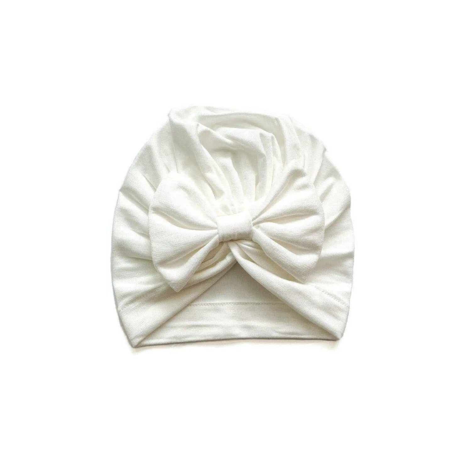 Bow Turban Hat - White Harp Angel Boutique