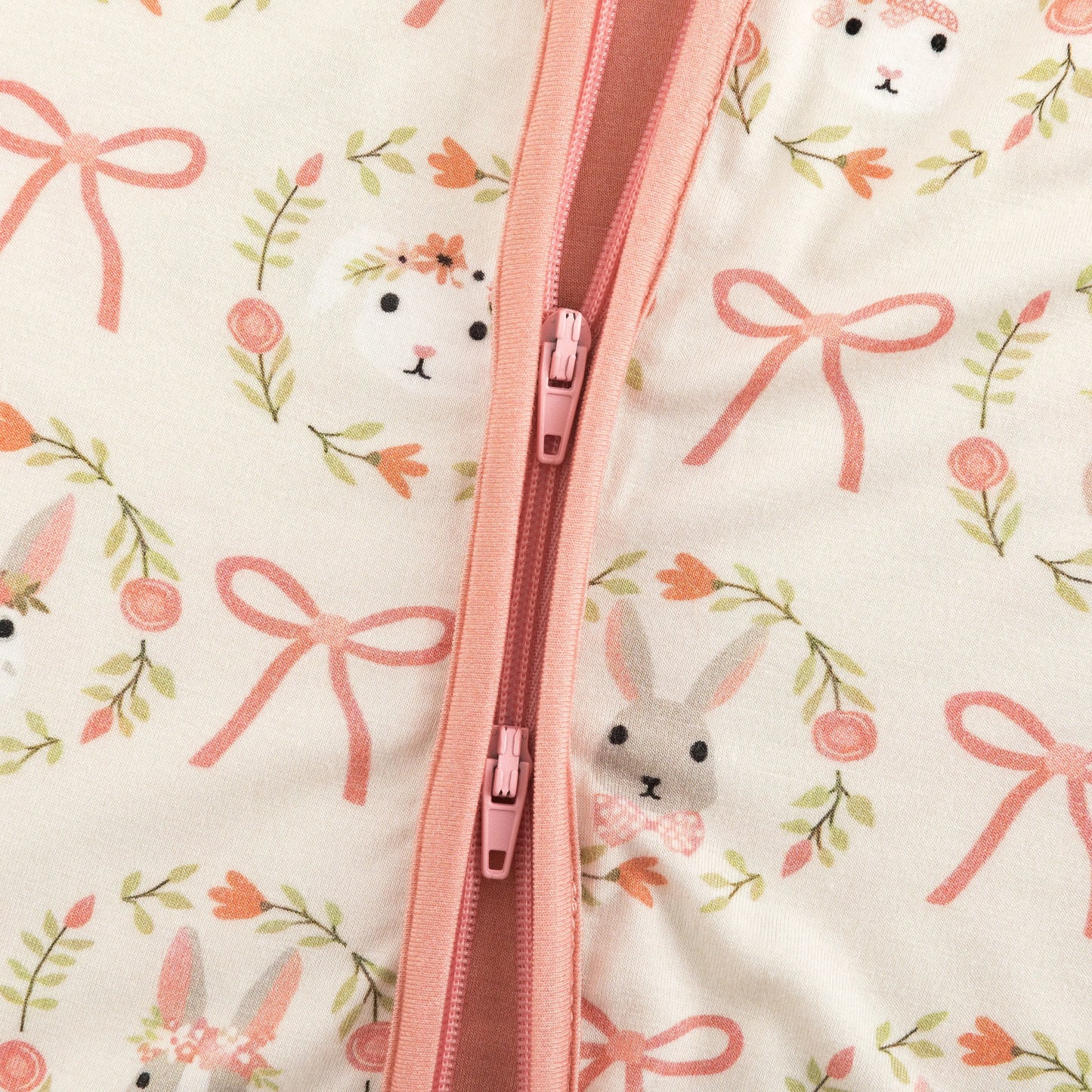 Bows & Bunnies (Convertible Zip Footies) Dreamlet Everetts Place: Online Boutique