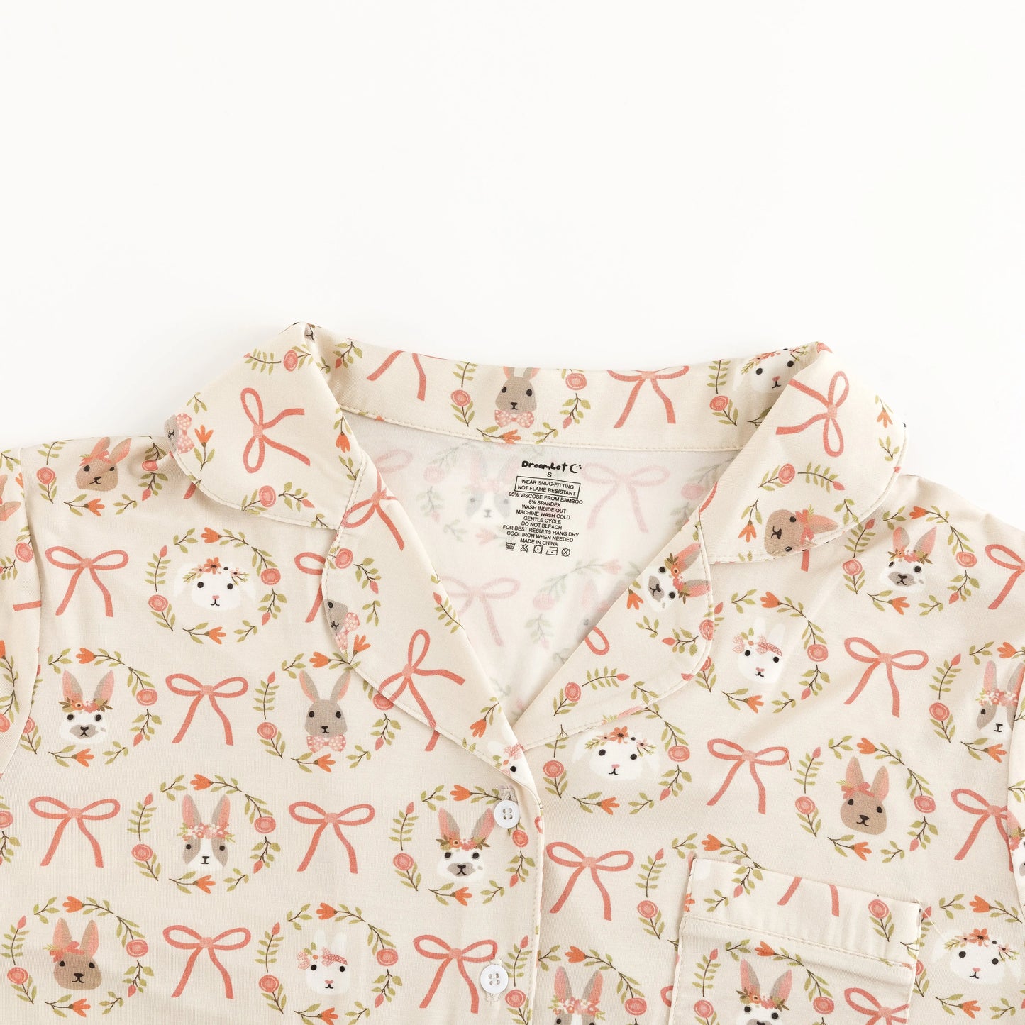 Bows & Bunnies (Women's Short Sleeve PJ) Dreamlet Everetts Place: Online Boutique