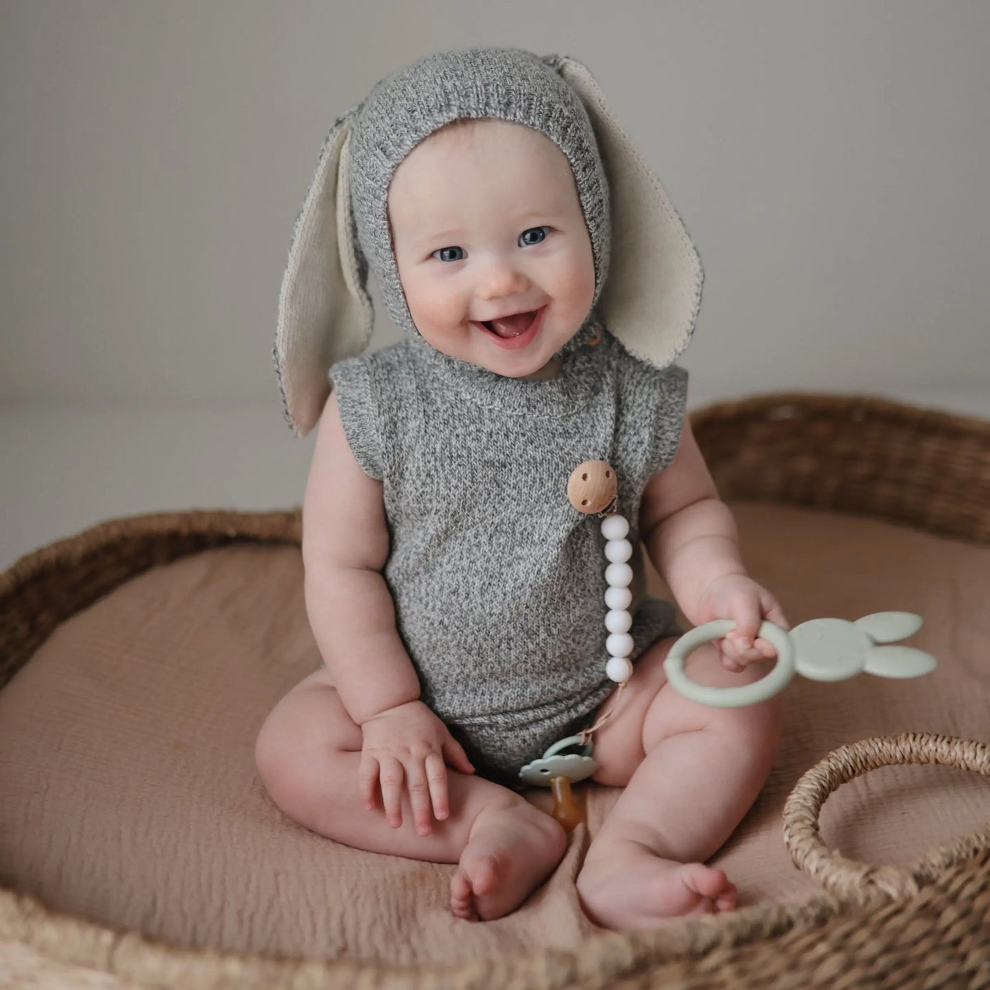 Bunny Teether Made from Non Toxic Food Grade Silicone Mushie Everetts Place: Online Boutique