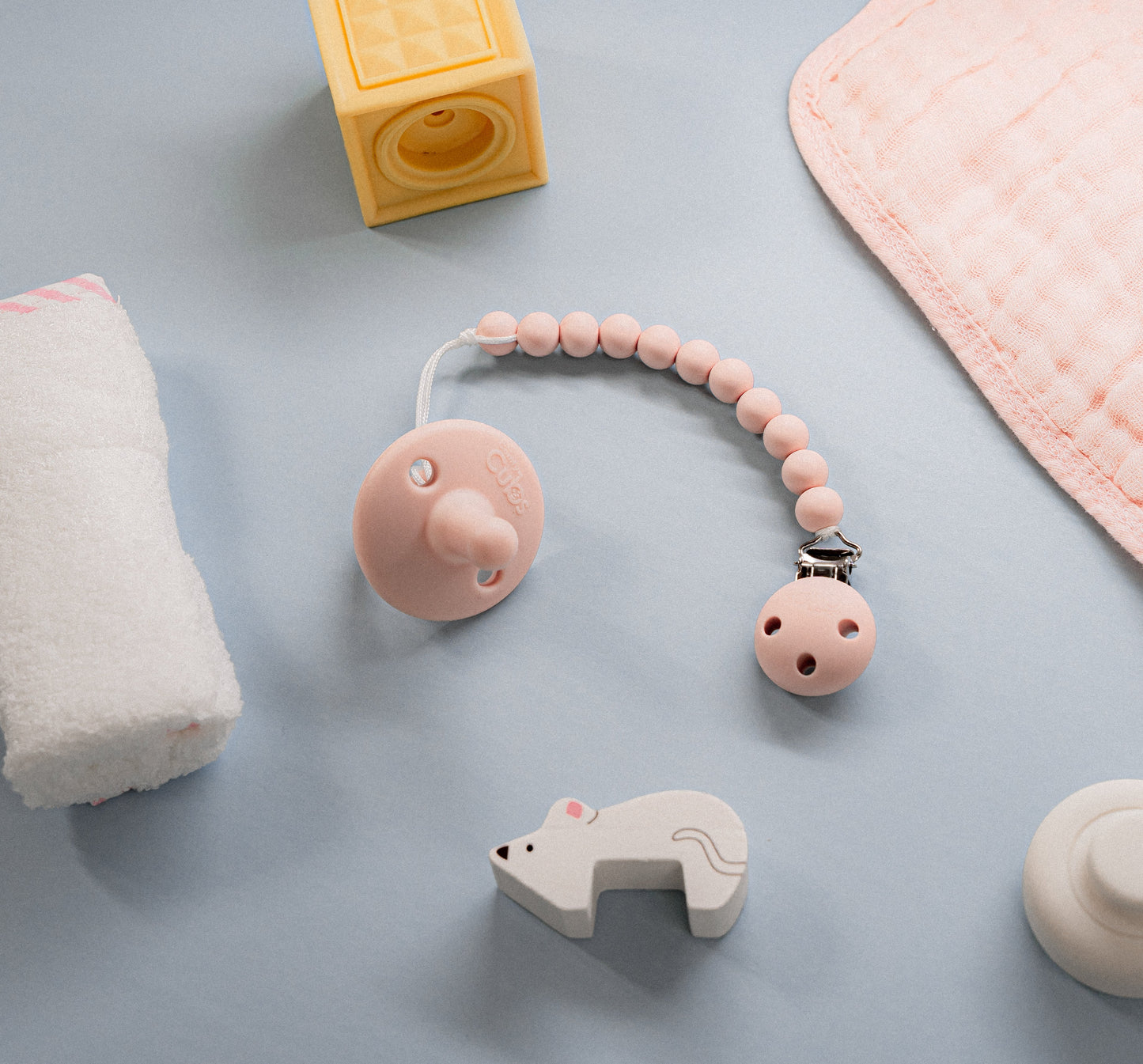 Pacifier Set Pink Blush 4 Pack Baby Silicone BPA Free Comfy Cubs Everetts Place: Online Boutique