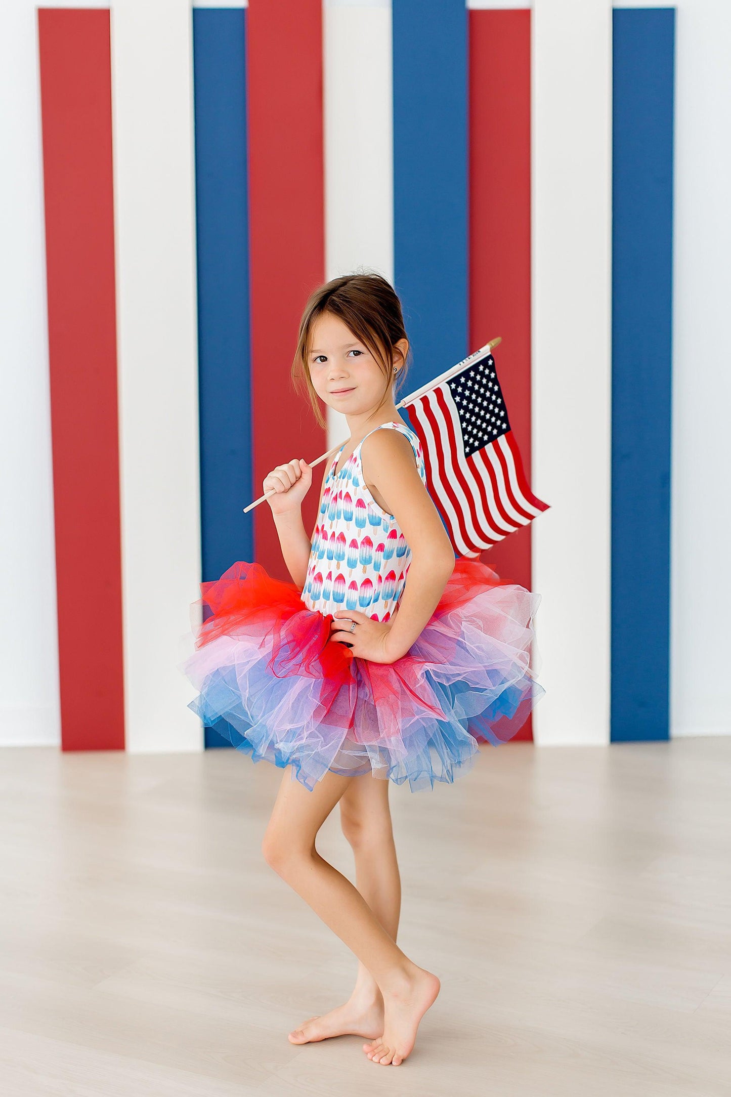 Mila & Rose ® Red White Cute Tank Tutu Leotard For Girls Dancewear - Apparel & Accessories > Clothing > Activewear > Dance Dresses, Skirts & Costumes Tutu Leotard Tank