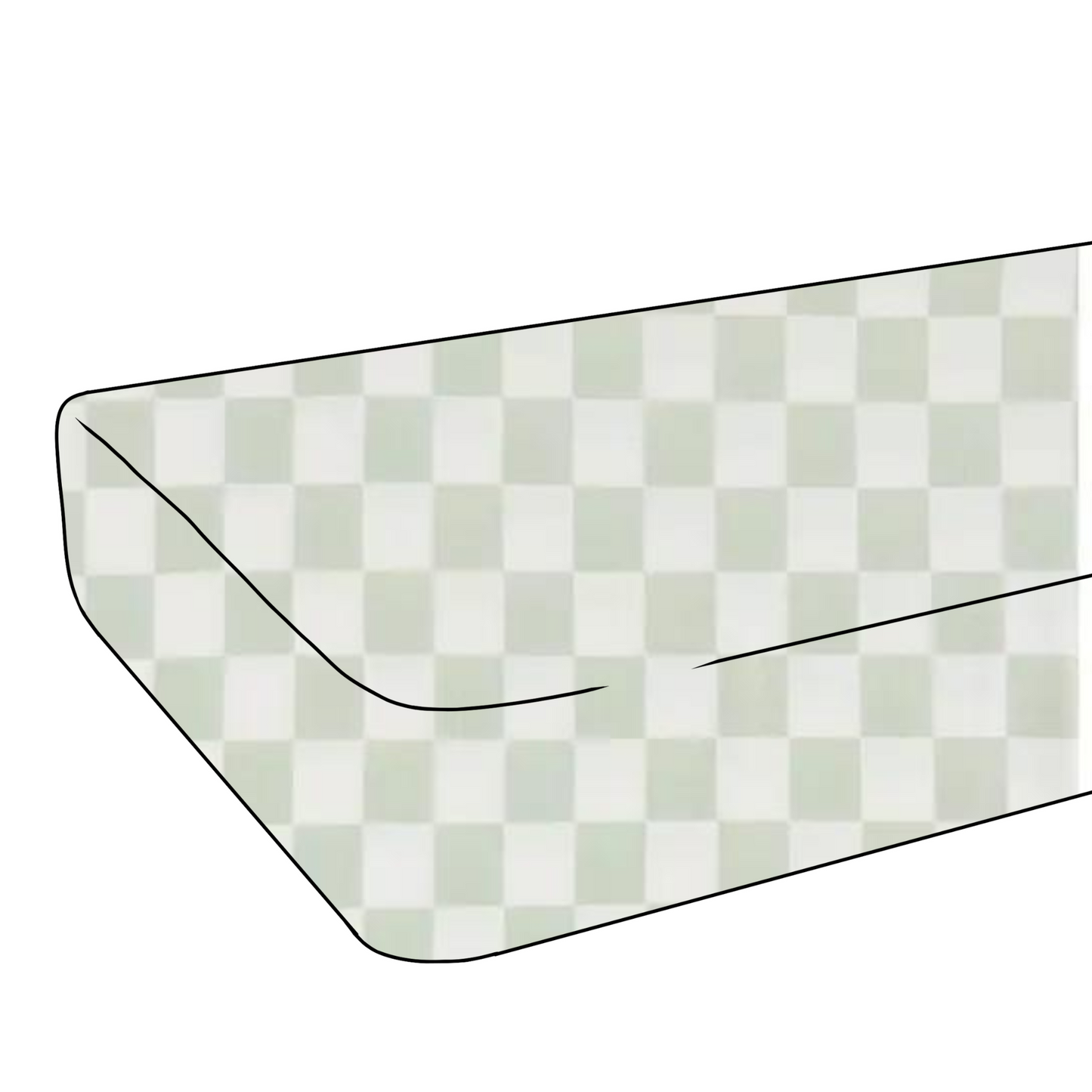 Leaf Green And White Checkered Crib Sheet For Nursery Little Mae & Co Everetts Place: Online Boutique