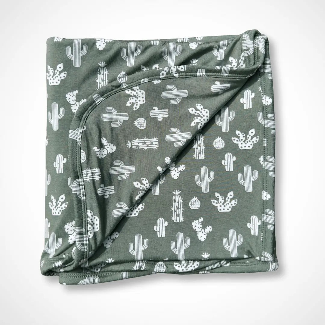 Cactus Blanket Made with Bamboo and Spandex for Swaddling and Nursing Cover Kolorful Everetts Place: Online Boutique