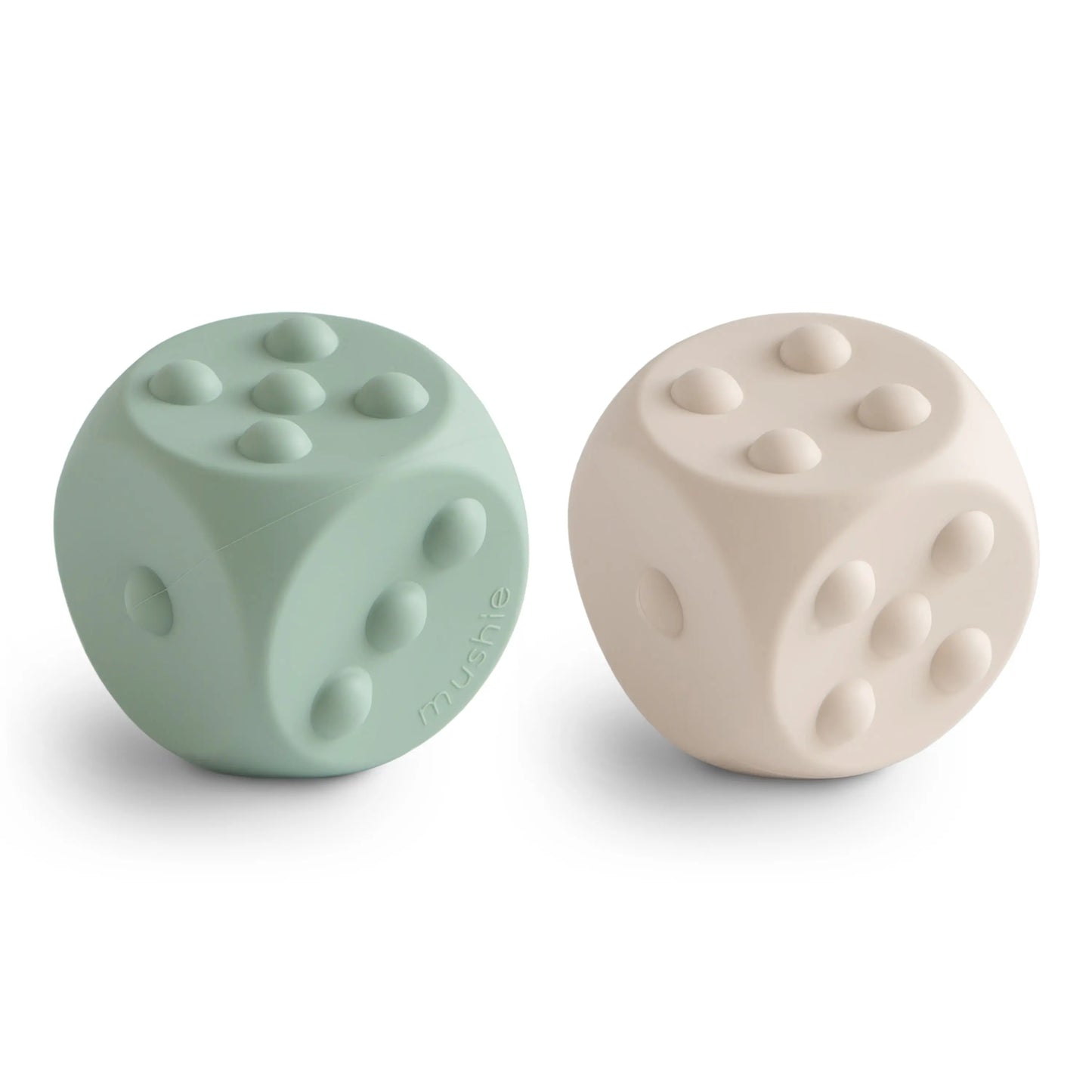 Mushie Dice Press Toy for Fine Motor Skill Development and Learning Mushie