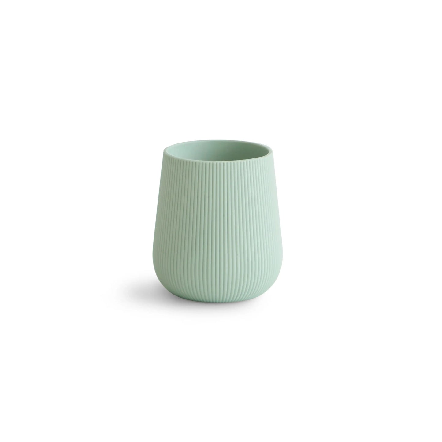 Silicone Starter Cup for Babies with Ribbed Texture and Weighted Base for Easy Transition from Bottle to Cup Mushie