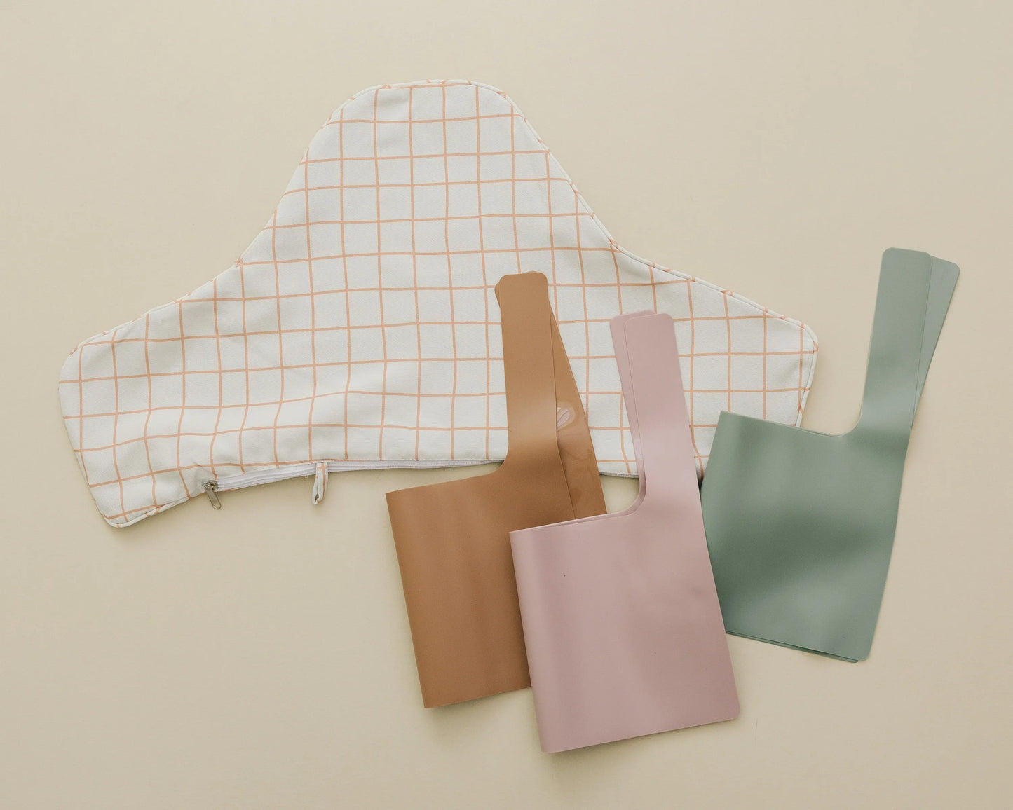 Little Joy Co. Camel Windowpane Cushion Cover for IKEA Antilop Highchair - Furniture > Baby & Toddler Furniture > High Chair & Booster Seat Accessories