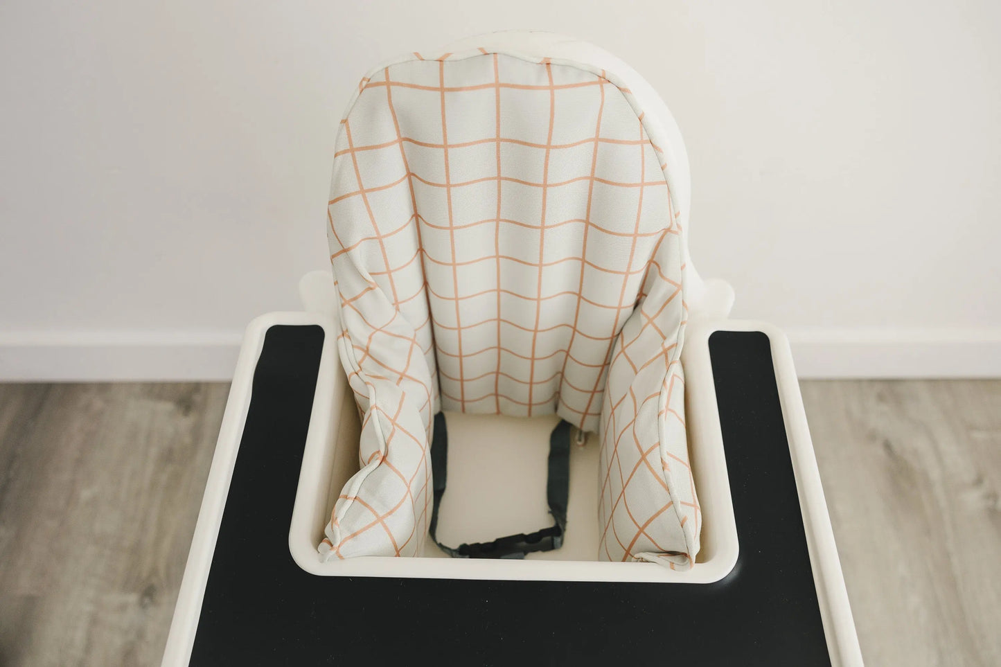 Little Joy Co. Camel Windowpane Cushion Cover for IKEA Antilop Highchair - Furniture > Baby & Toddler Furniture > High Chair & Booster Seat Accessories