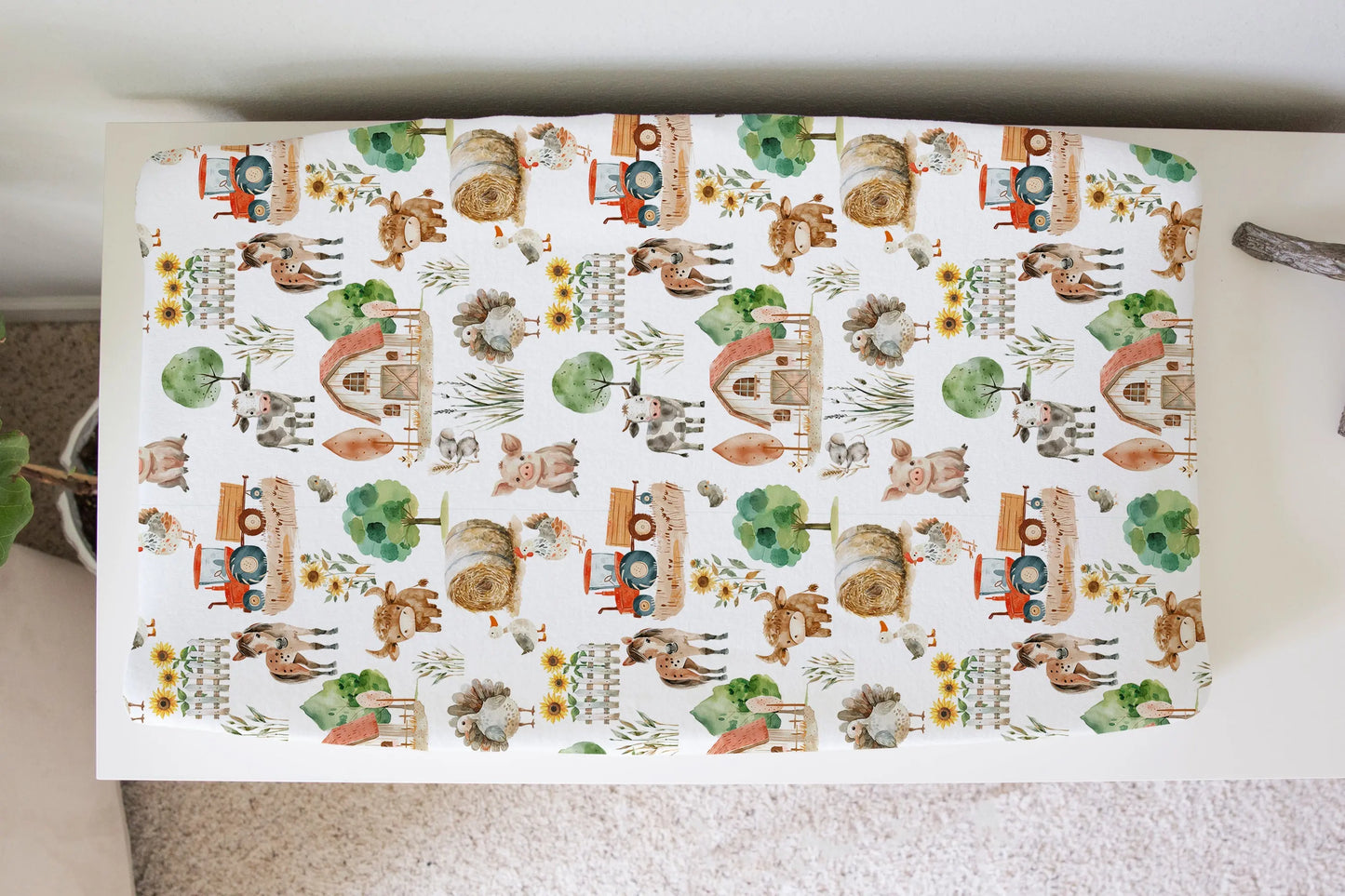 Changing Pad Cover - Farm Life Honey Lemonade