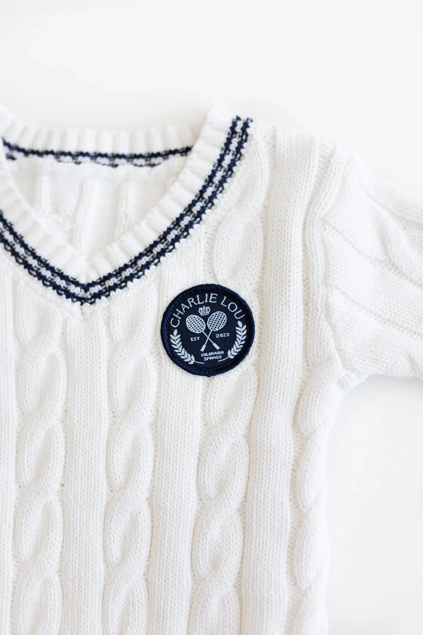 Charlie Lou Baby Varsity Sweater Romper Cozy Fall Outfit Charlie Lou Baby Everetts Place: Online Boutique