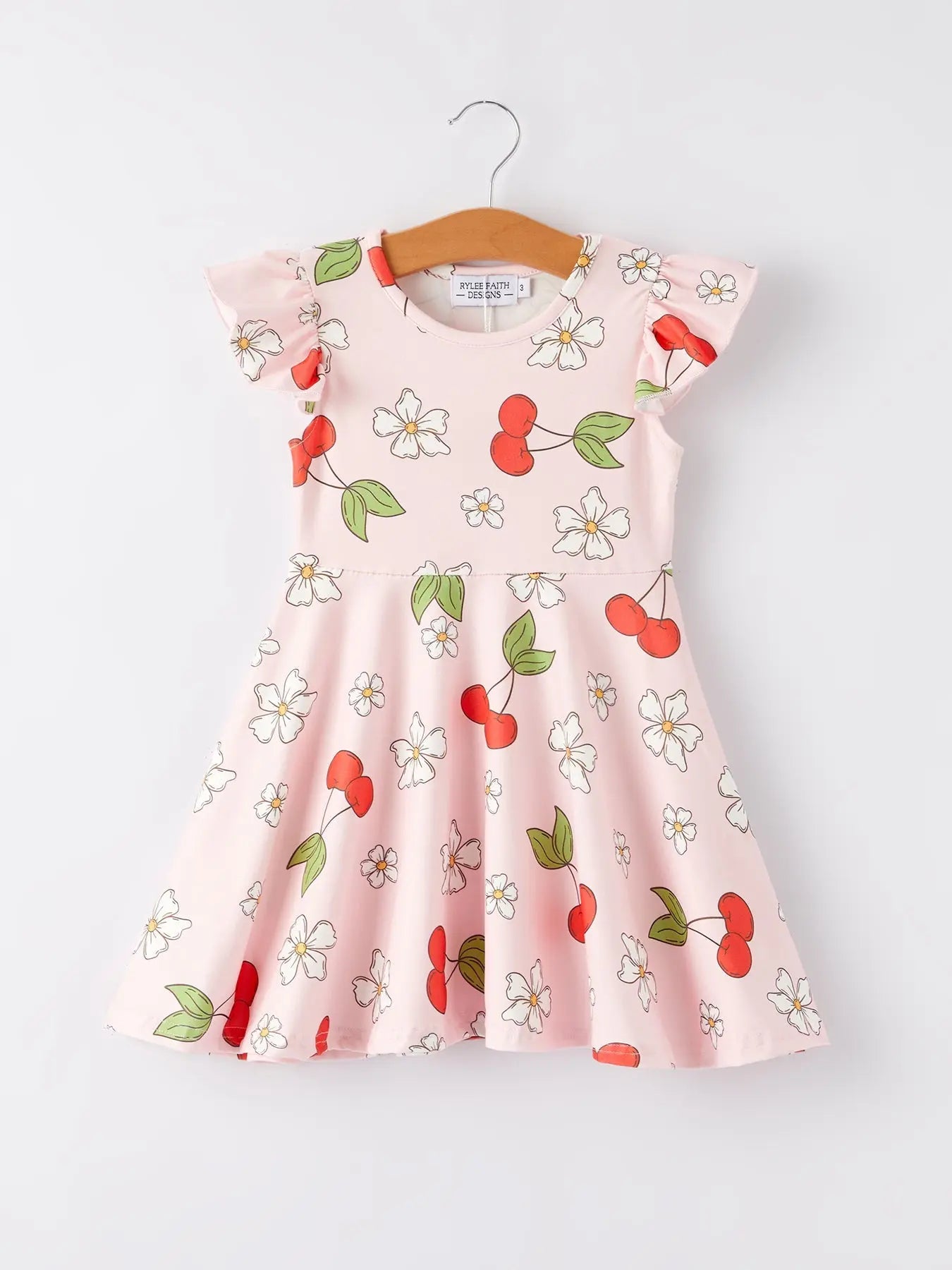 Charming Cherry Flower Dress for Little Girls Rylee Faith Designs Everetts Place: Online Boutique