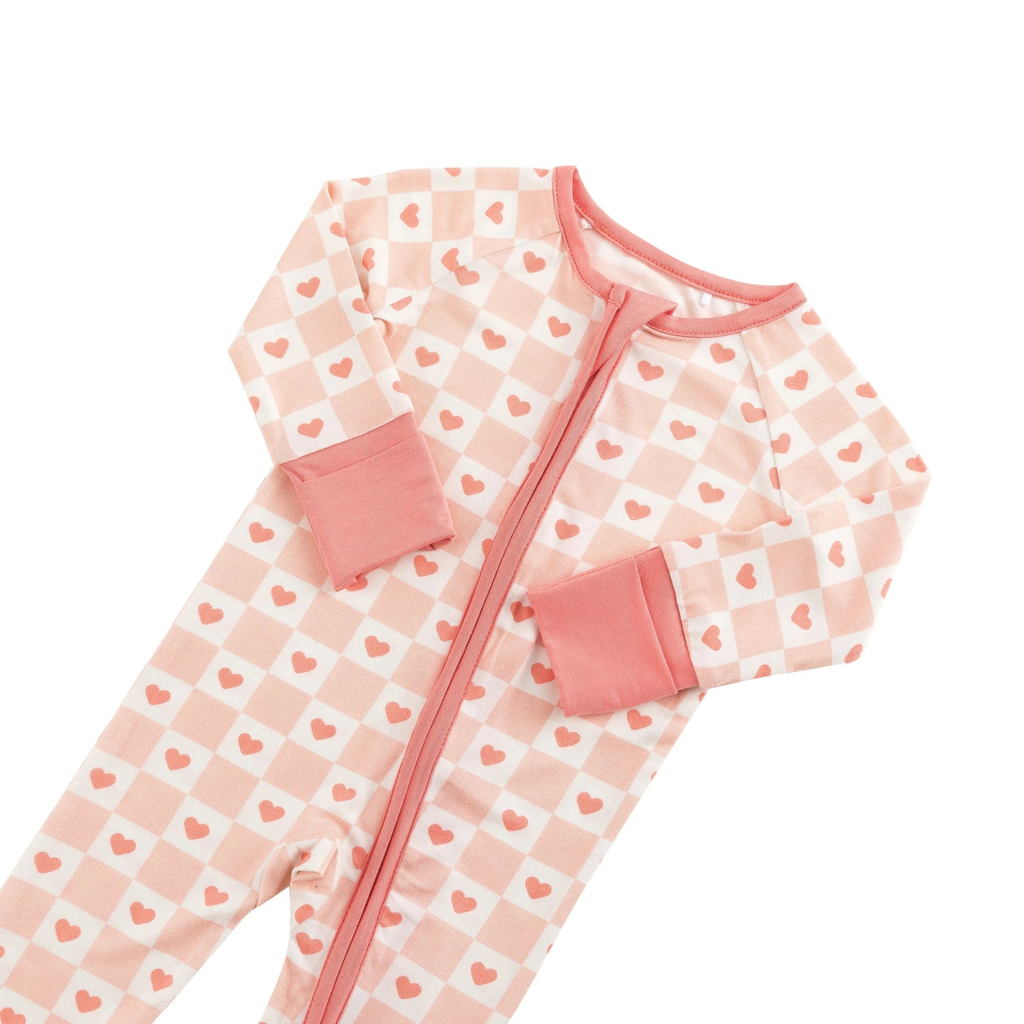 Checkerboard Hearts Convertible Zip Footies Dreamlet Dreamlet Everetts Place: Online Boutique