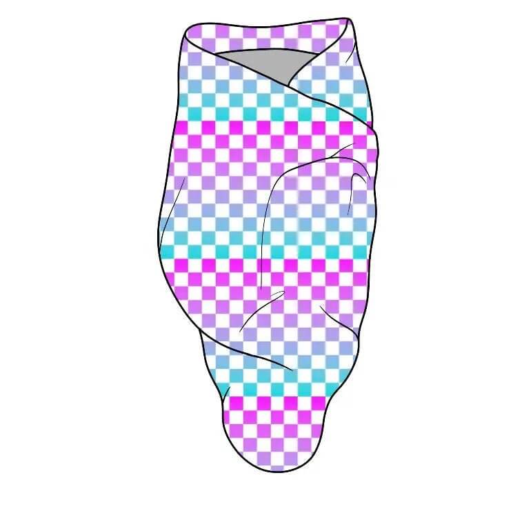 Miller & Co. Checkered Little Lady Musician, Bamboo Spandex Swaddle - Everetts Place Boutique -