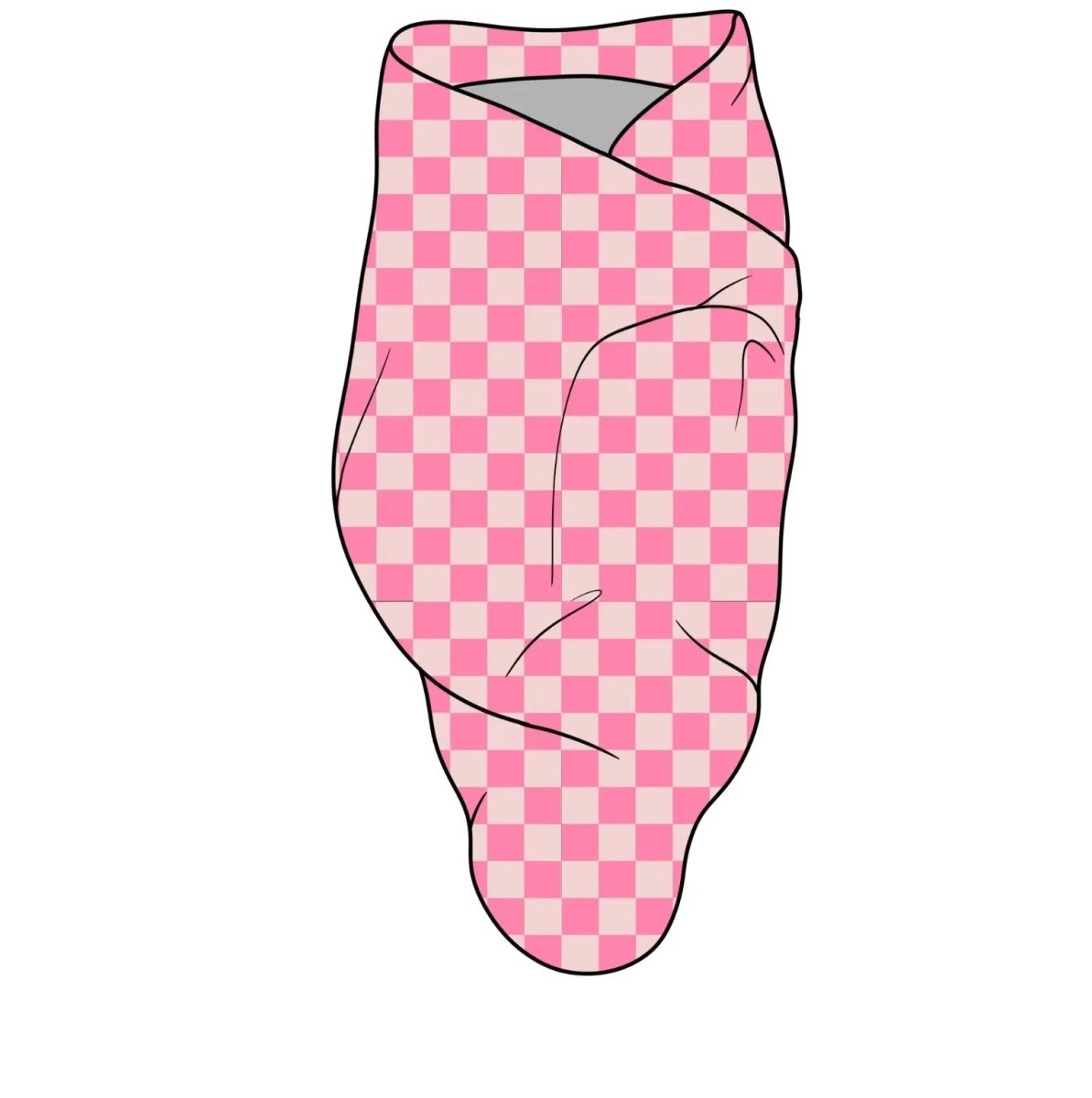 Miller & Co. Checkered Pink Firefighter, Bamboo Spandex Swaddle - Everetts Place Boutique -