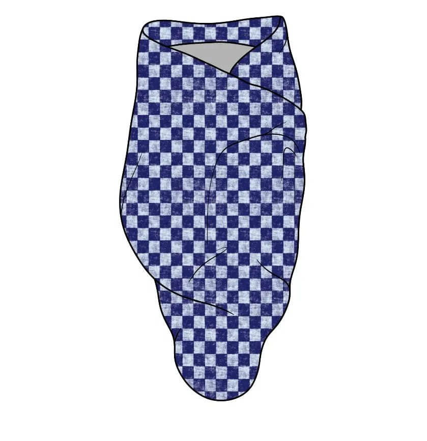 Miller & Co. Checkered Police Patrol, Bamboo Spandex Swaddle - Everetts Place Boutique -
